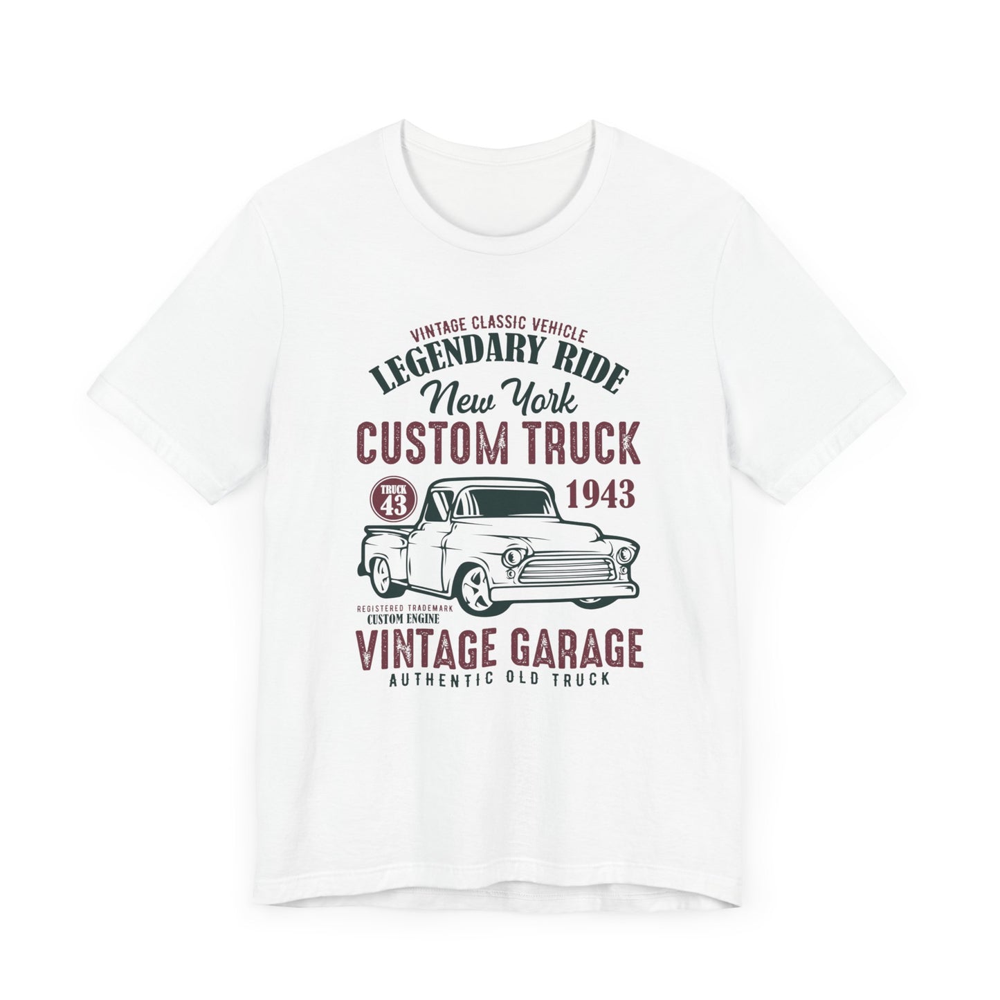 Vintage Classic Vehicle, Legendary Ride, New York Custom Truck - Unisex Jersey Short Sleeve Tee