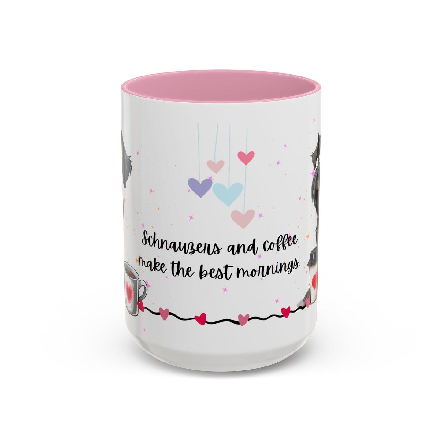 Schnauzers and Coffee Make the Best Mornings - Colorful Mugs, 11oz - 10655