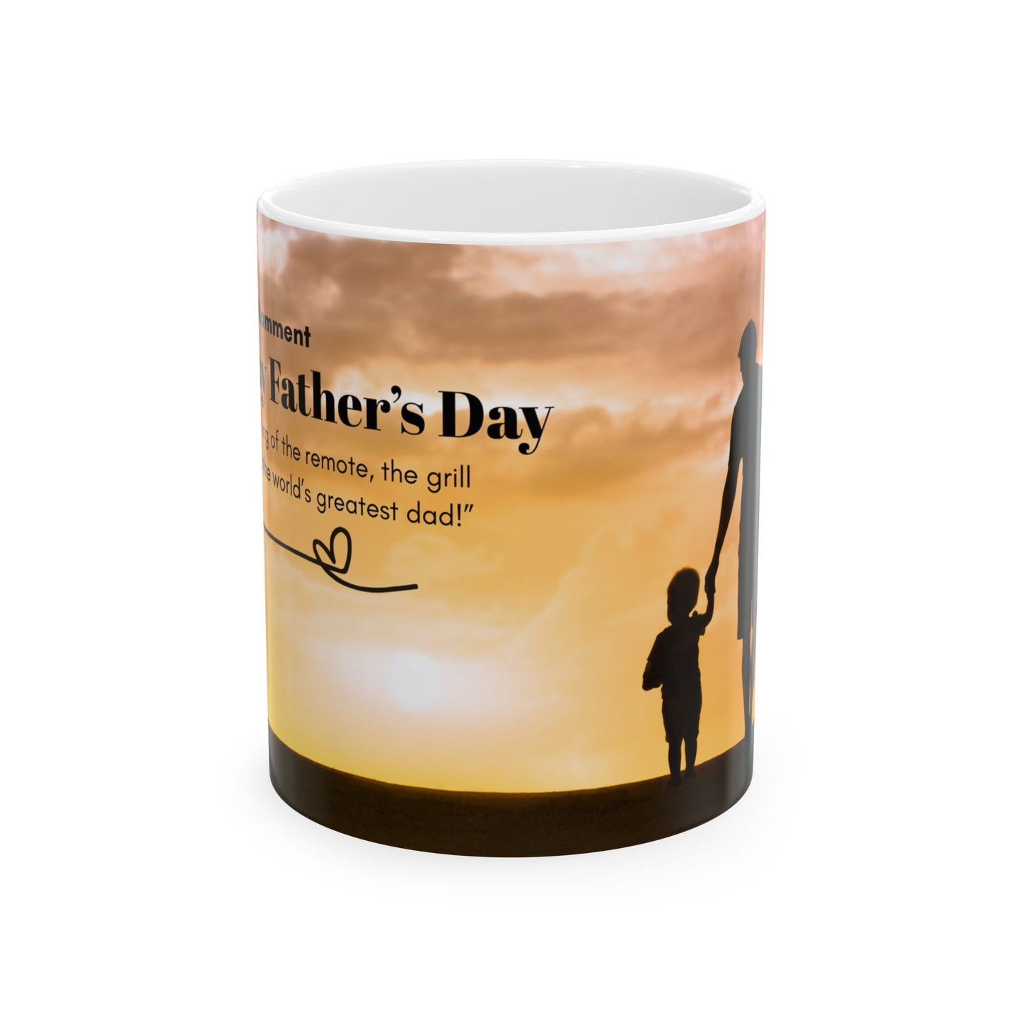 Father's Day Ceramic Mug, Gift for Dad, Dad Coffee Cup, Personalized Mug for Father, BBQ Lover's Mug, Great Gift for Him - 14057