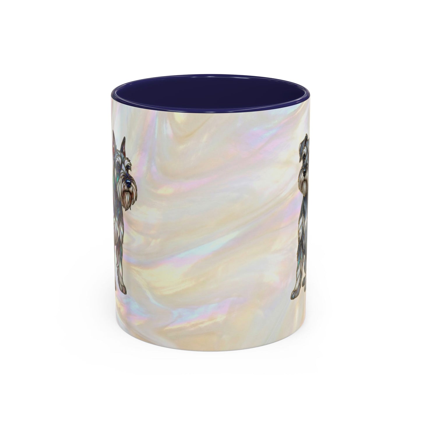 Schnauzer Accent Coffee Mug – Stained Glass Design 11/15oz - 14643