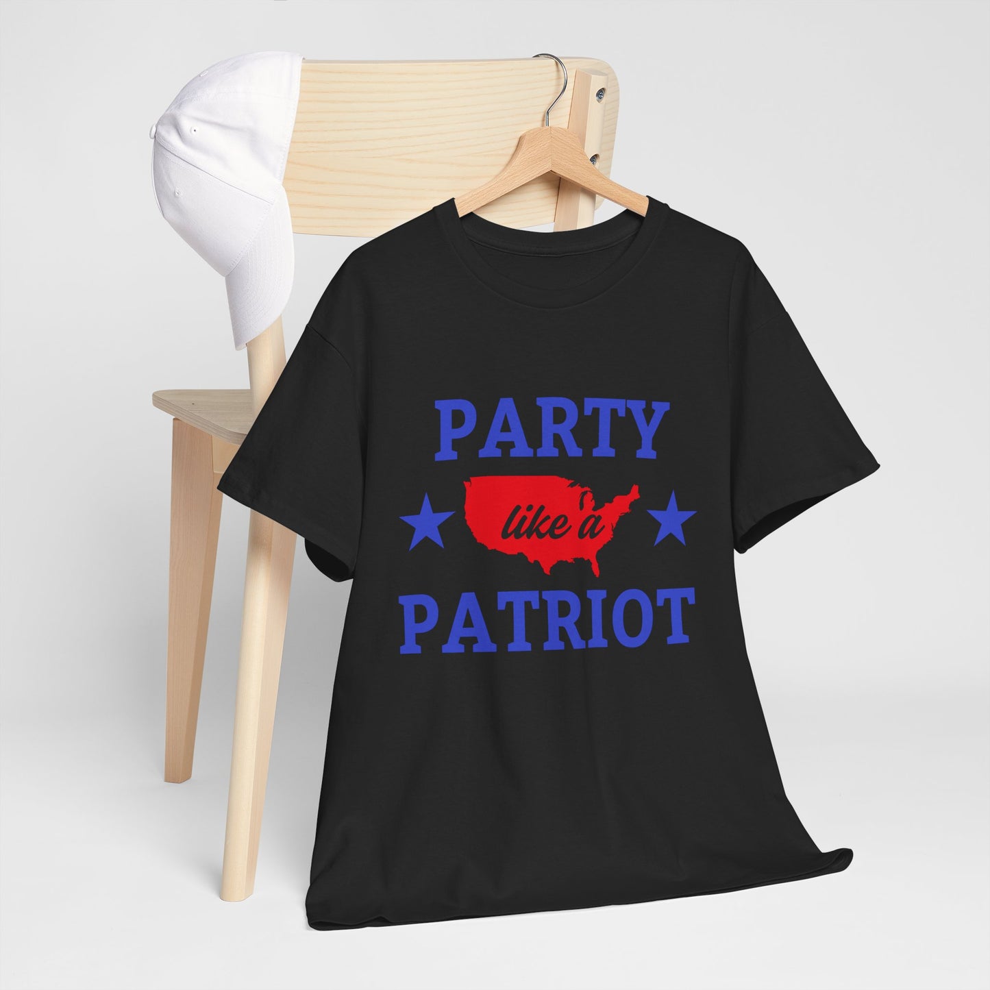 Patriotic Party Tee - Celebrate Independence, Fun Gatherings, BBQs, Gift for Patriots, Unisex Heavy Cotton T-shirt - 13732