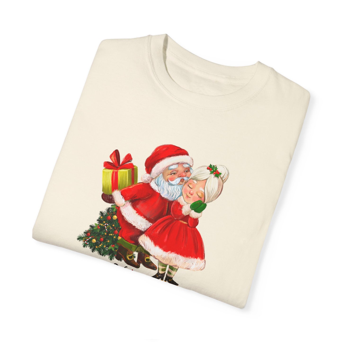 Santa & His Partner - Unisex Garment-Dyed T-shirt - 10025