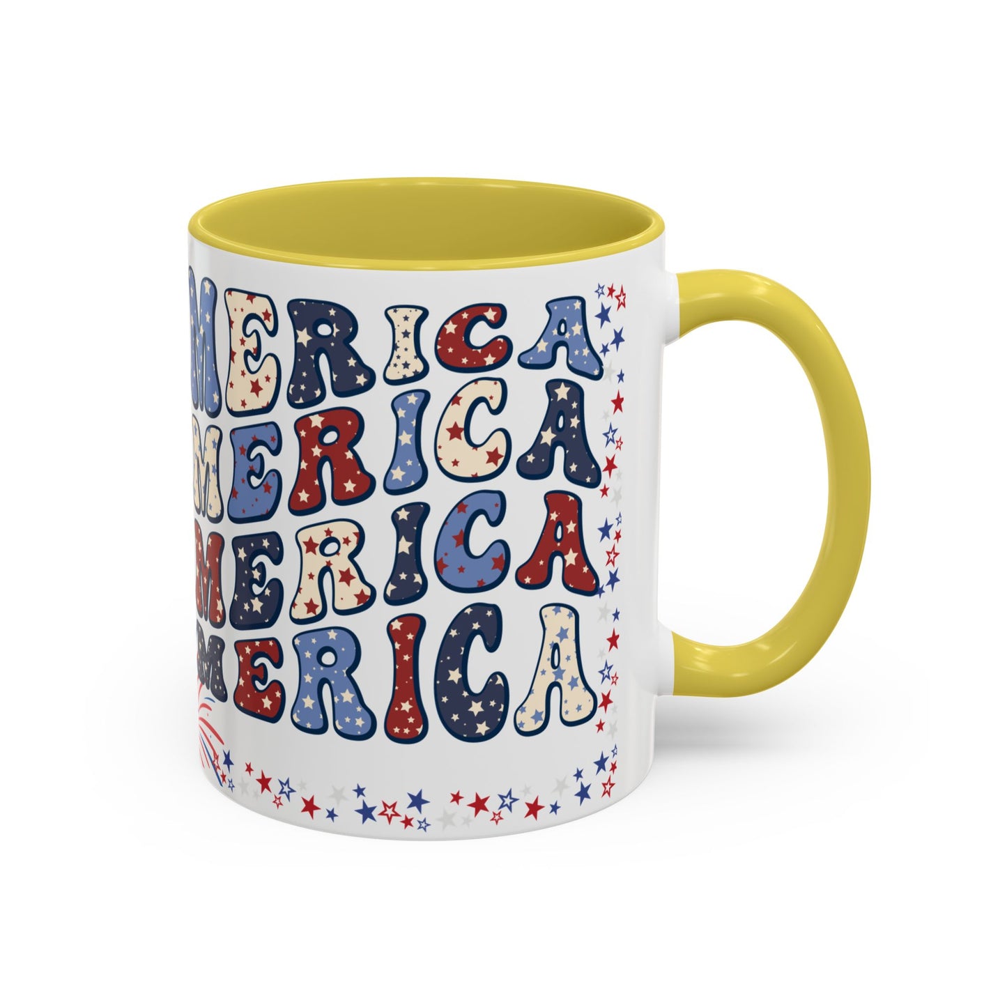 July 4, Red & Blue, Colorful Mugs, 11oz - 10590