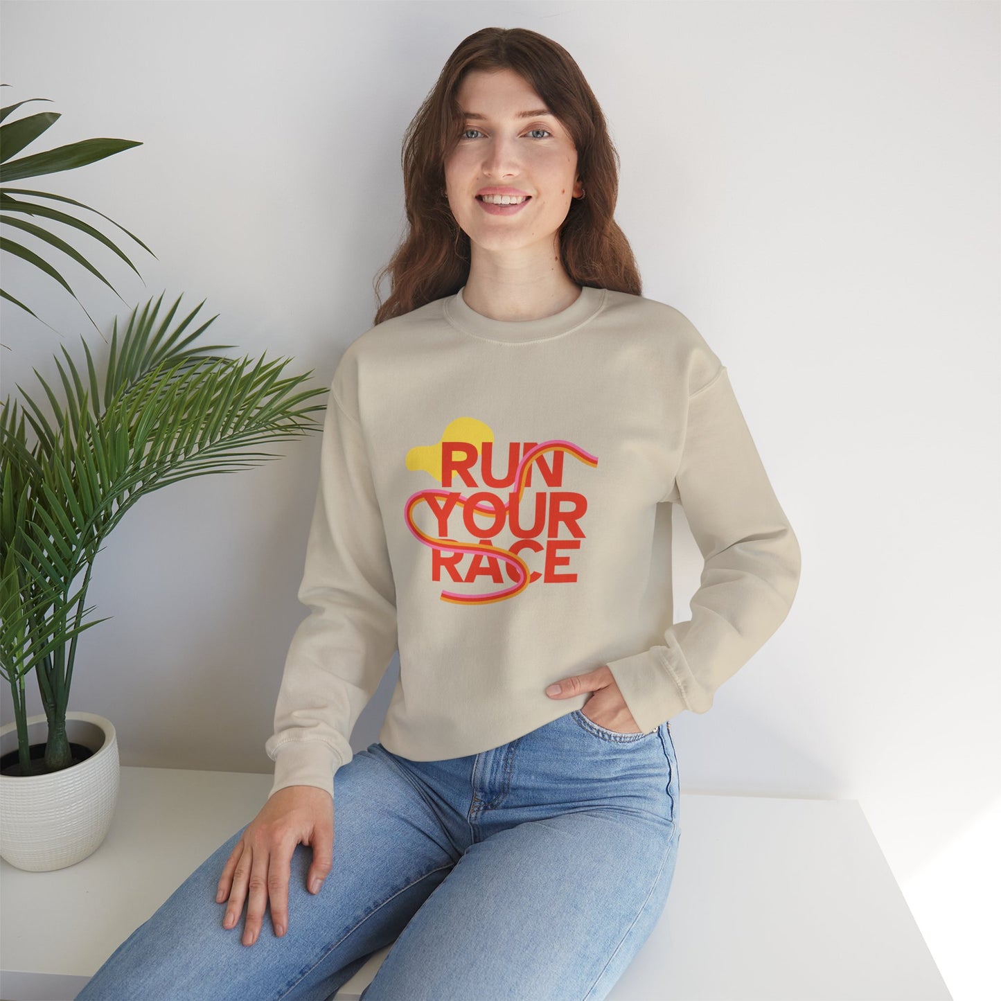 Run Your Race - Unisex Heavy Blend™ Crewneck Sweatshirt