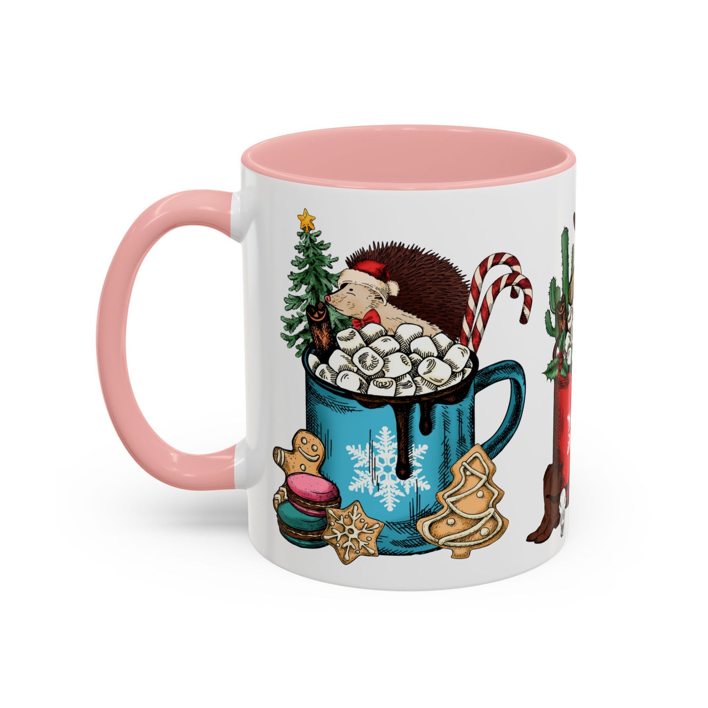 Christmas Marshmallow Mugs with Animals - Accent Coffee Mug (11, 15oz) - 10306