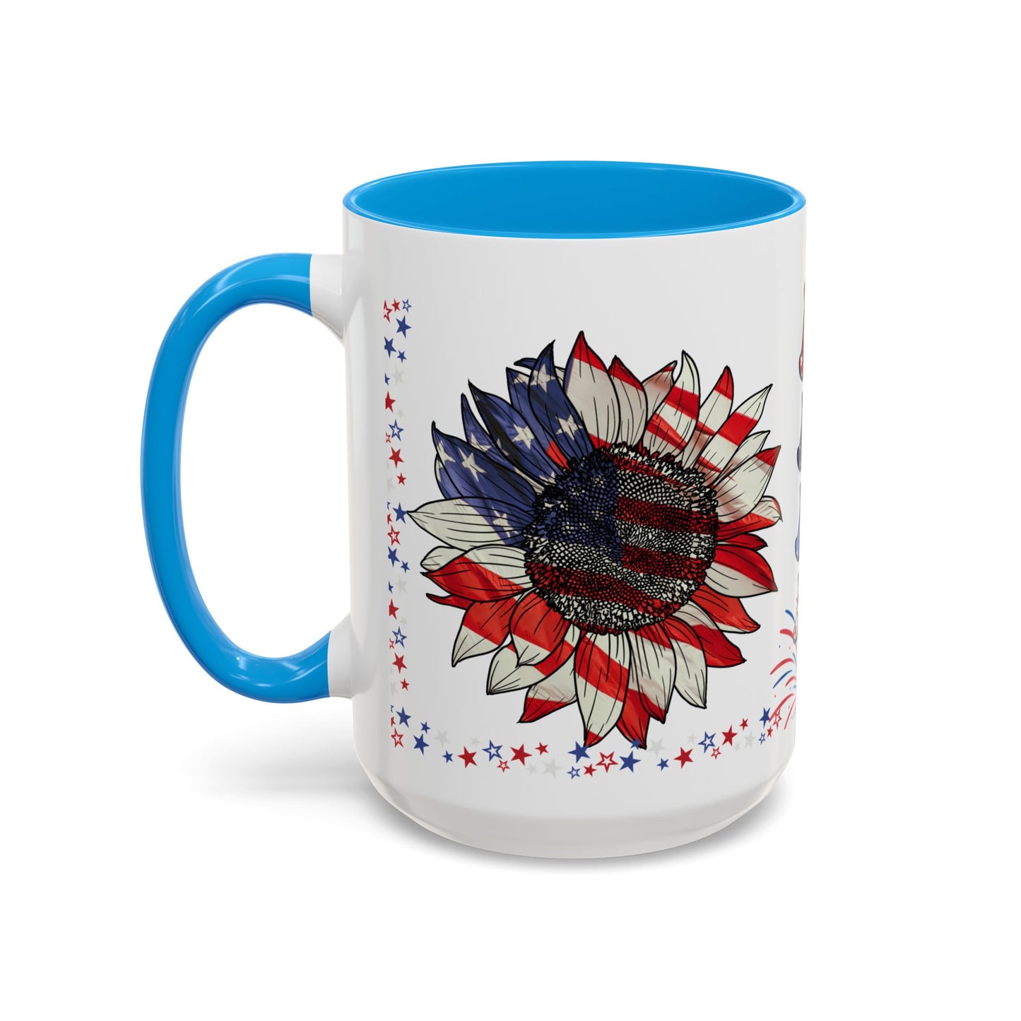 July 4, Red & Blue, Colorful Mugs, 11oz - 10590