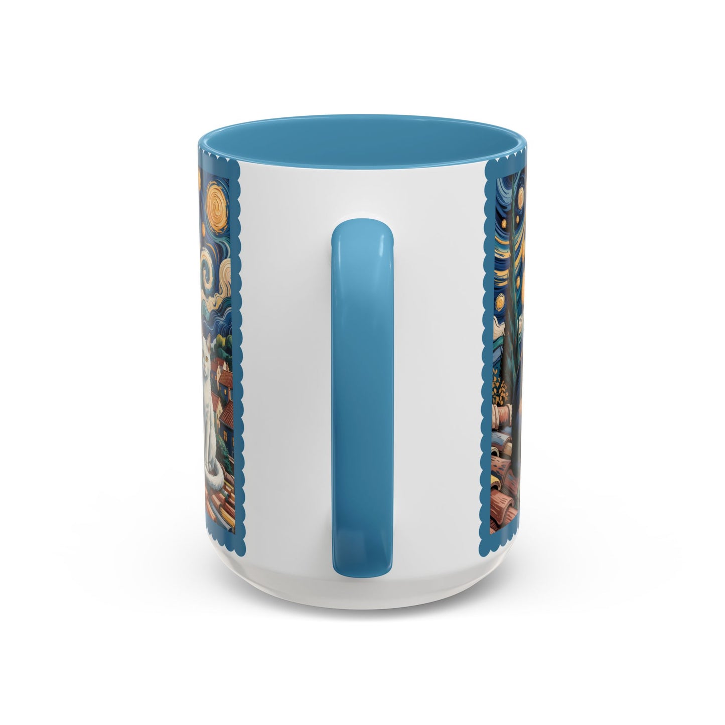 Van Gogh Inspired Cat Art Mug – Valentine’s Gift for Cat Lovers, 11oz / 15oz Coffee Mug - 14763