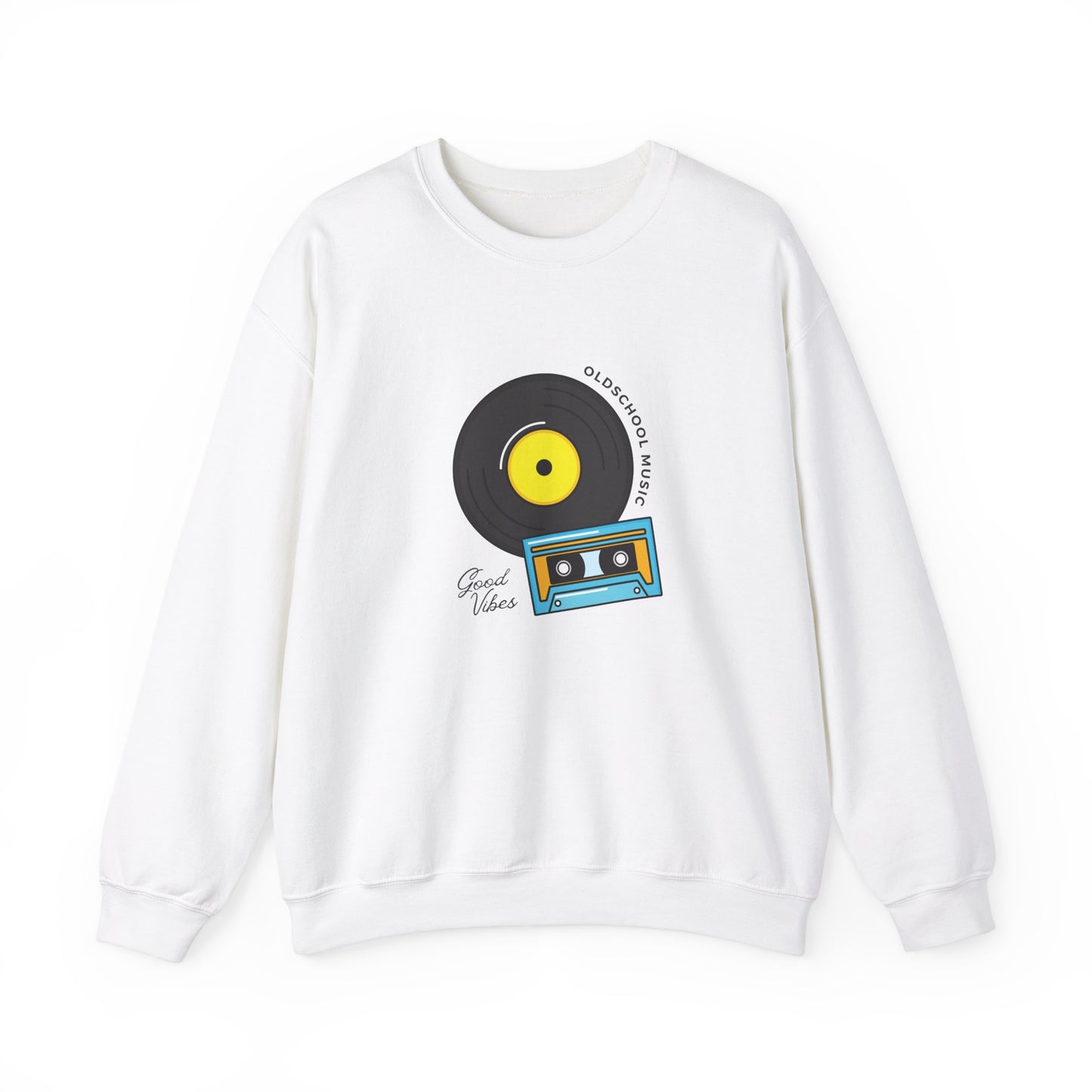 Record & Cassette, Old School Music - Unisex Heavy Blend™ Crewneck Sweatshirt - 11273
