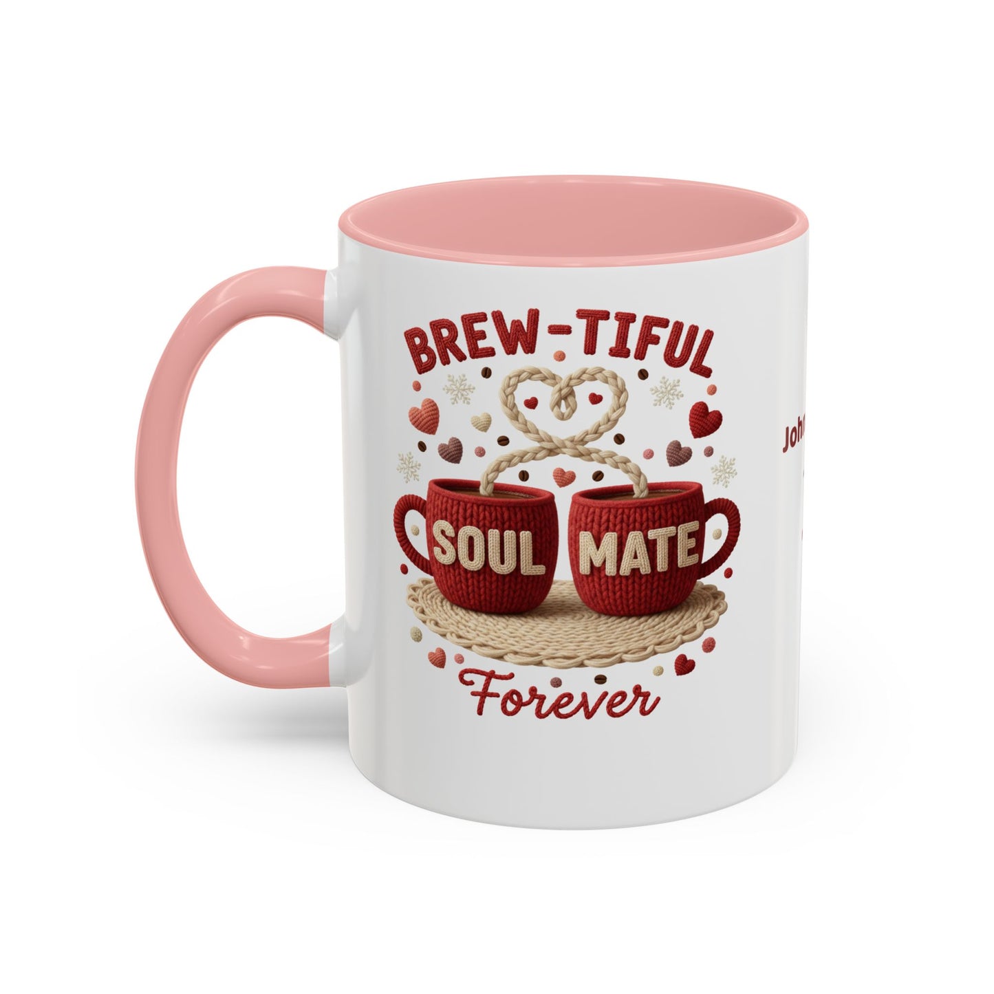 Brew-tiful Soulmates Forever Personalized Mug — Custom Names & Established Date (11oz / 15oz) - 14746