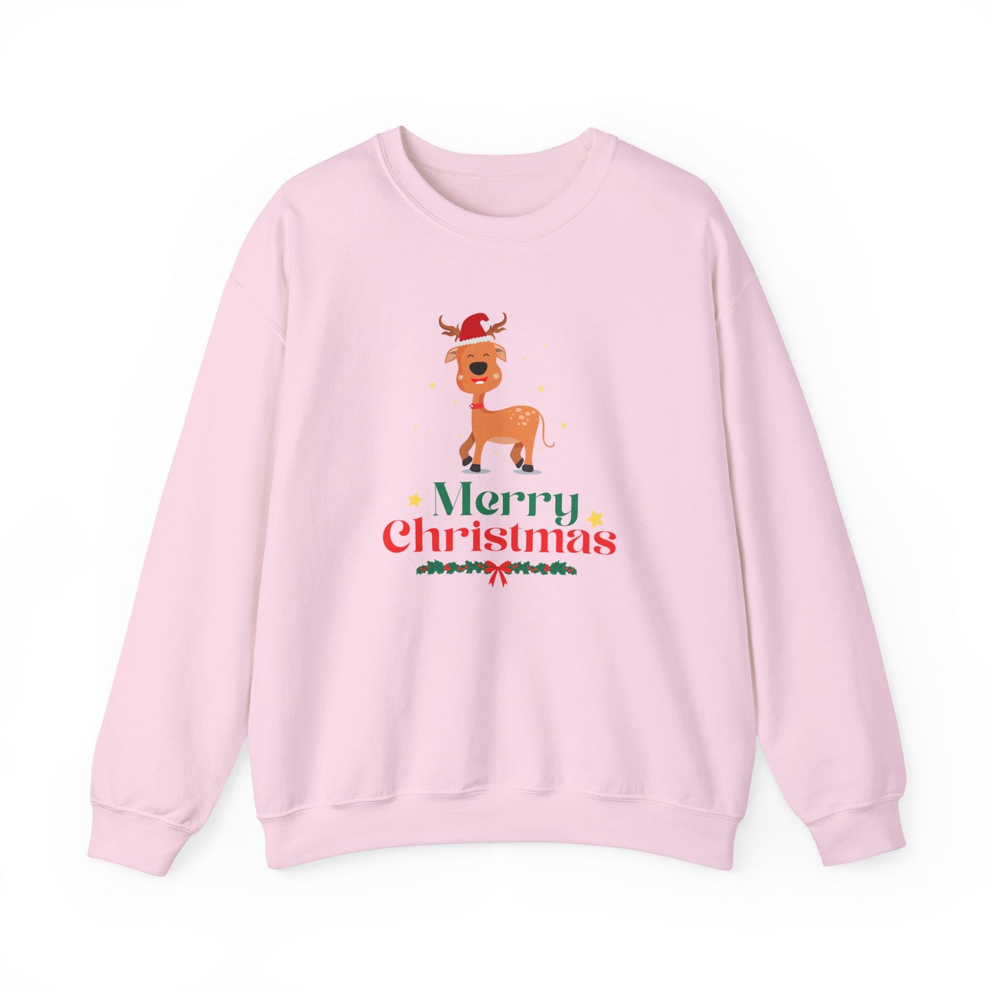 Reindeer, Merry Christmas - Unisex Heavy Blend™ Crewneck Sweatshirt