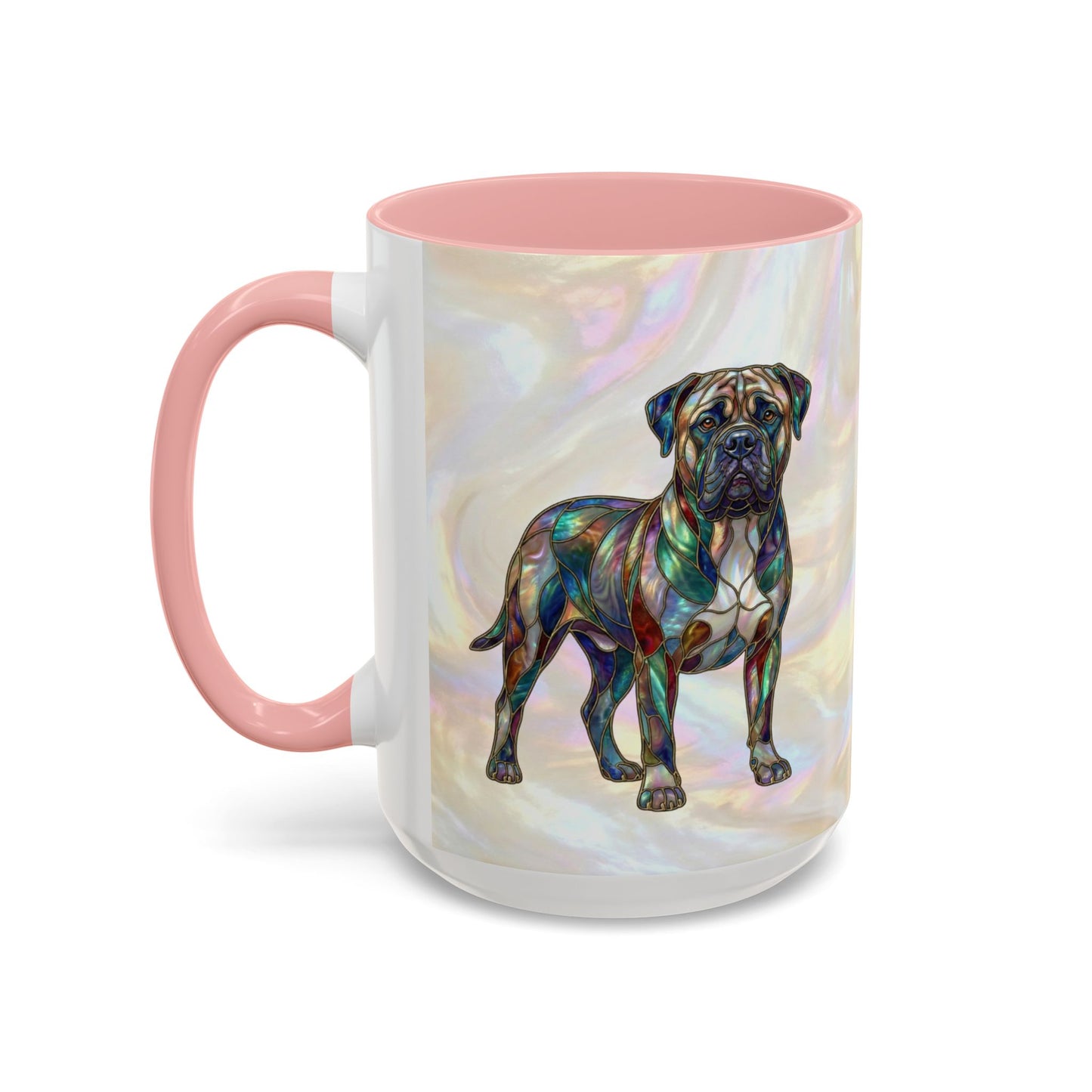 Bull Mastiff Accent Coffee Mug -Stained Glass Style (11/15oz) 14622