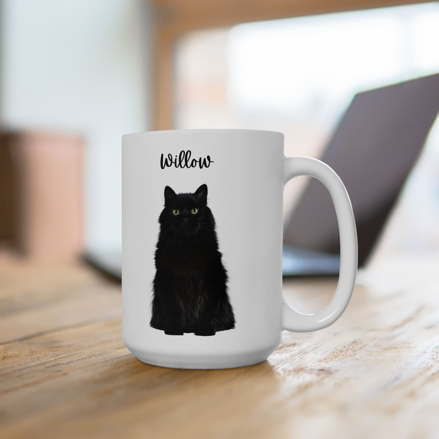 Personalised Cat Ceramic Mug, Modern Coffee Cup, Gift for Cat Lovers, Unique Home Decor - 14207
