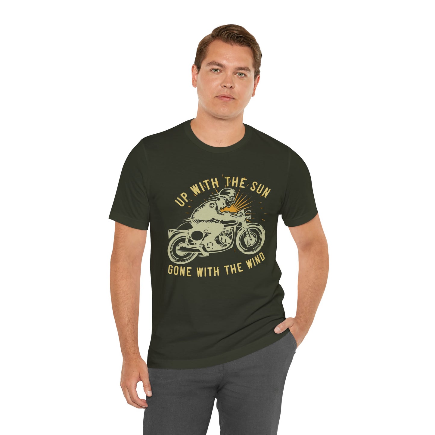 Up with the Sun, Gone with the Wind - Unisex Jersey Short Sleeve Tee - 13958