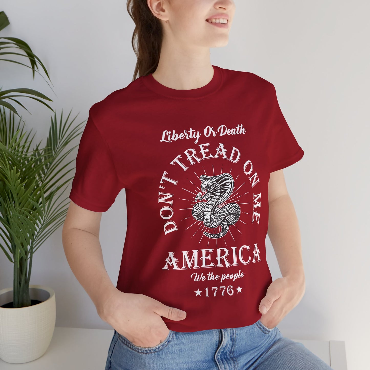 Don't Tread on Me Tee, Unisex Liberty & Death Shirt, Casual Gift, 4th of July Apparel, Patriot T-Shirt - 13656