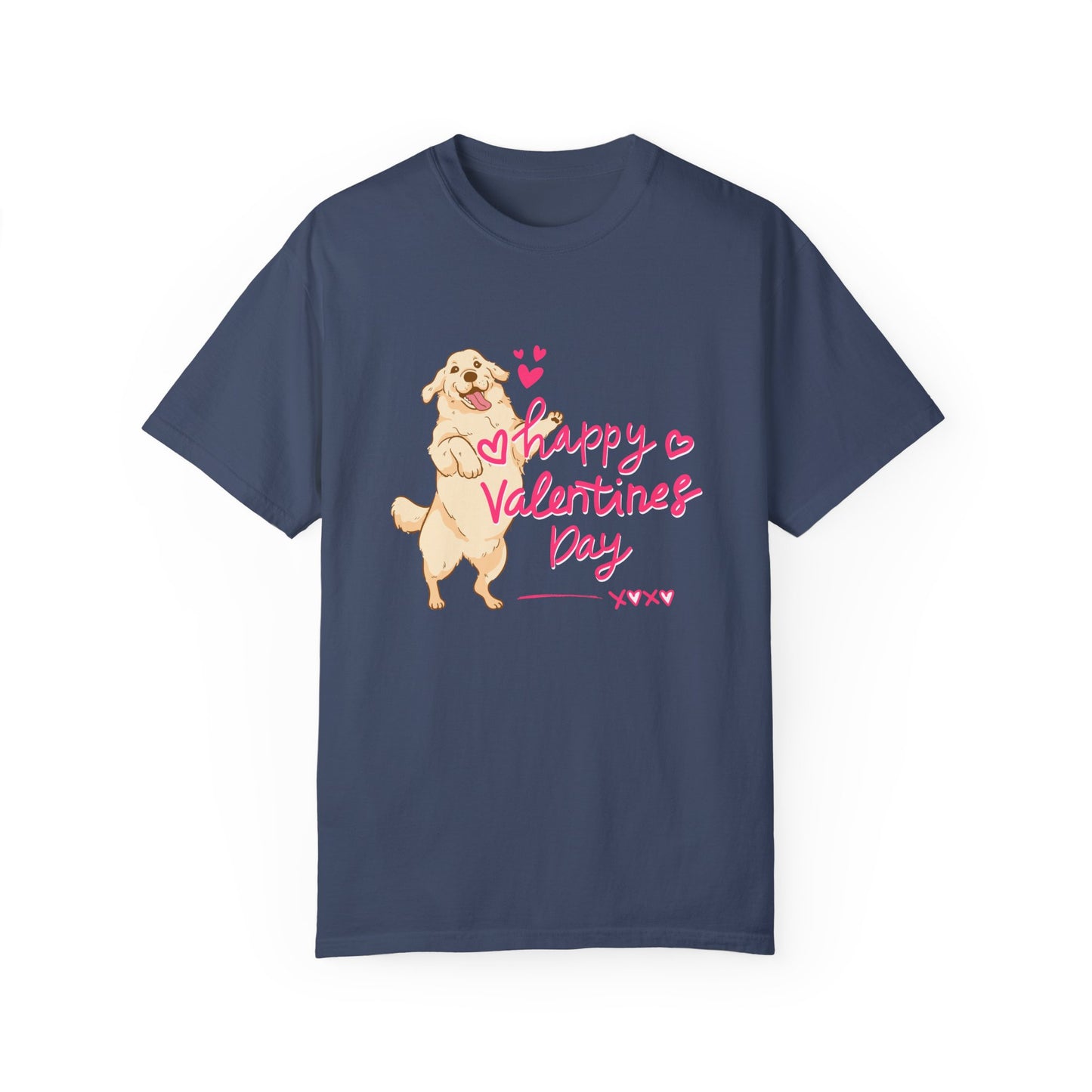 Dog, Happy Valentine's Day, XoXo - Unisex Garment-Dyed T-shirt - 11573