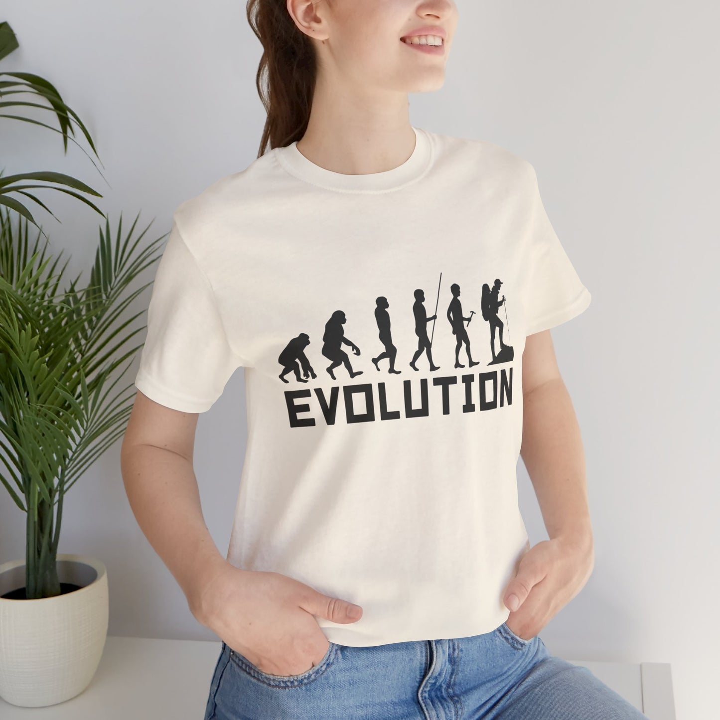 Camping:  Evolution - Unisex Jersey Short Sleeve Tee