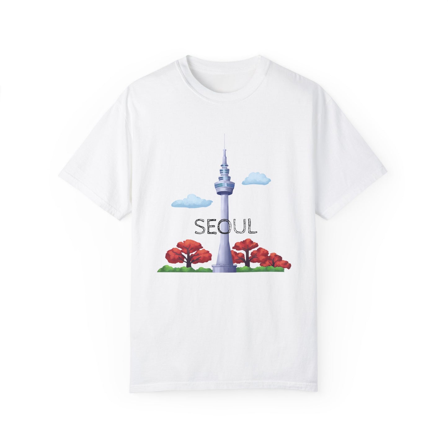 Seoul Skyline Unisex T-Shirt - Casual Travel Tee - 12046