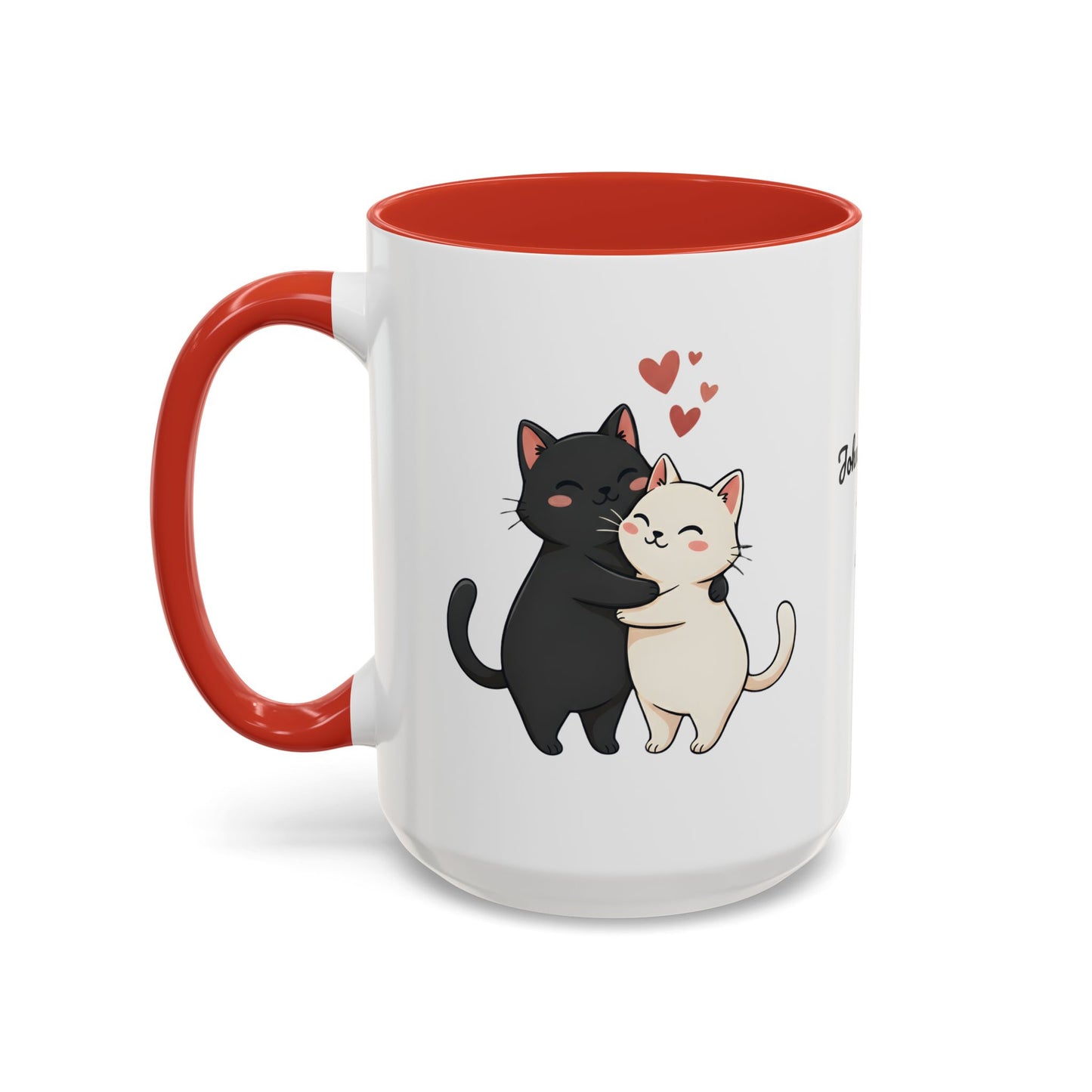 Cute Cats Personalized Mug — Custom Names & Established Date | Couple Valentine Gift (11oz / 15oz) - 14752