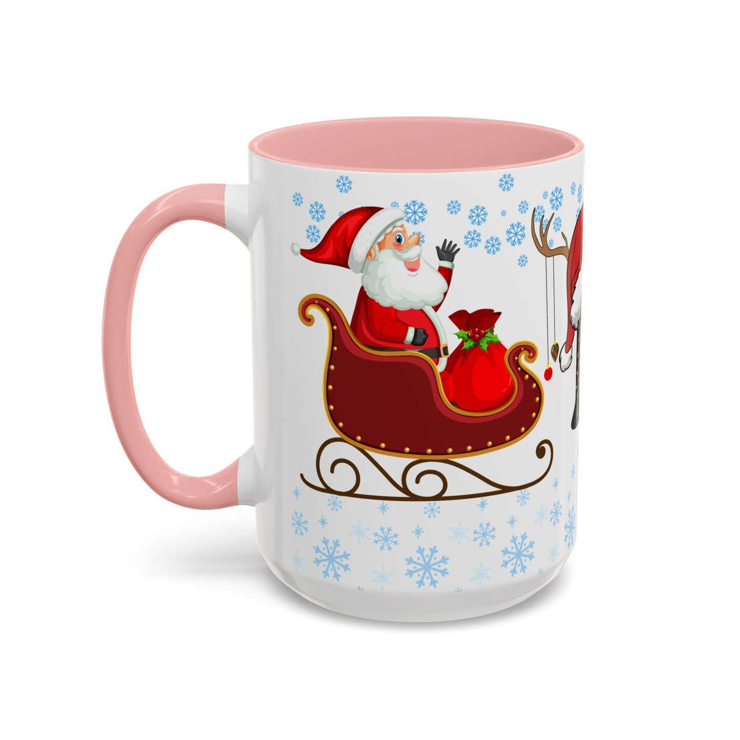 Christmas Letter M for Megan, Customizable - Accent Coffee Mug (11, 15oz)