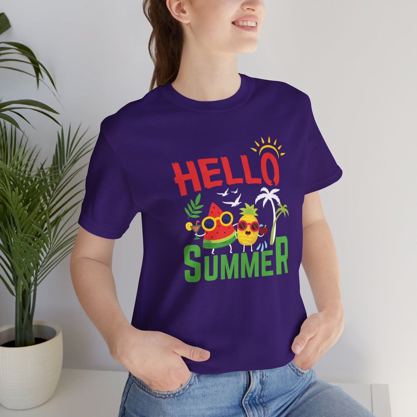 Hello Summer - Unisex Jersey Short Sleeve Tee - 13096