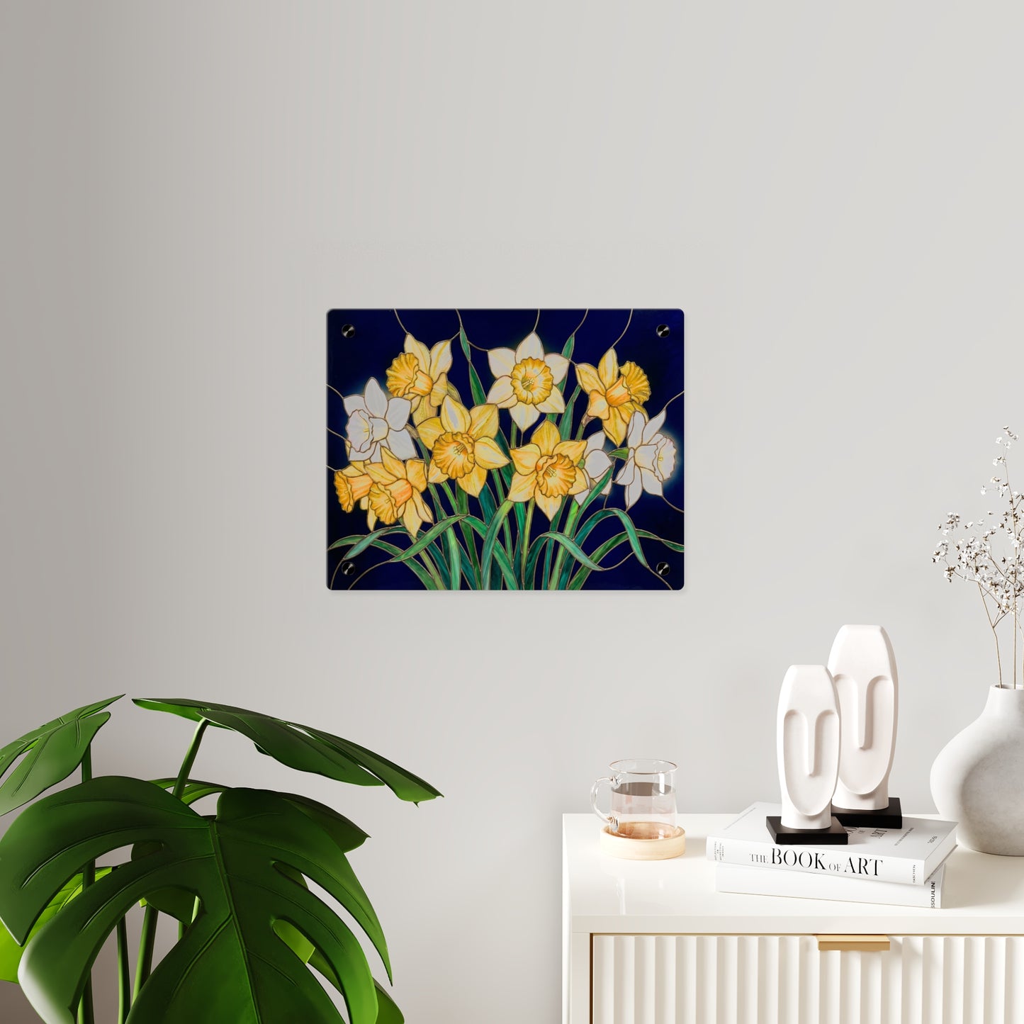 Daffodil Floral Acrylic Wall Art Panel - 14601