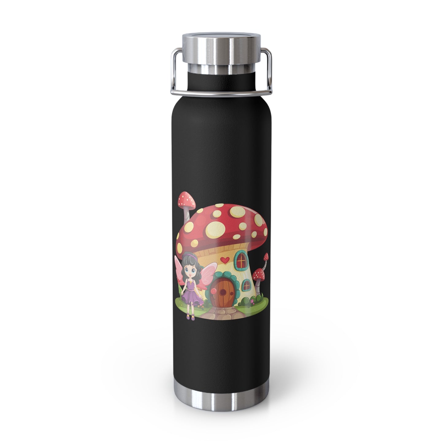 Fairy Mushroom House - Copper Vacuum Insulated Bottle, 22oz