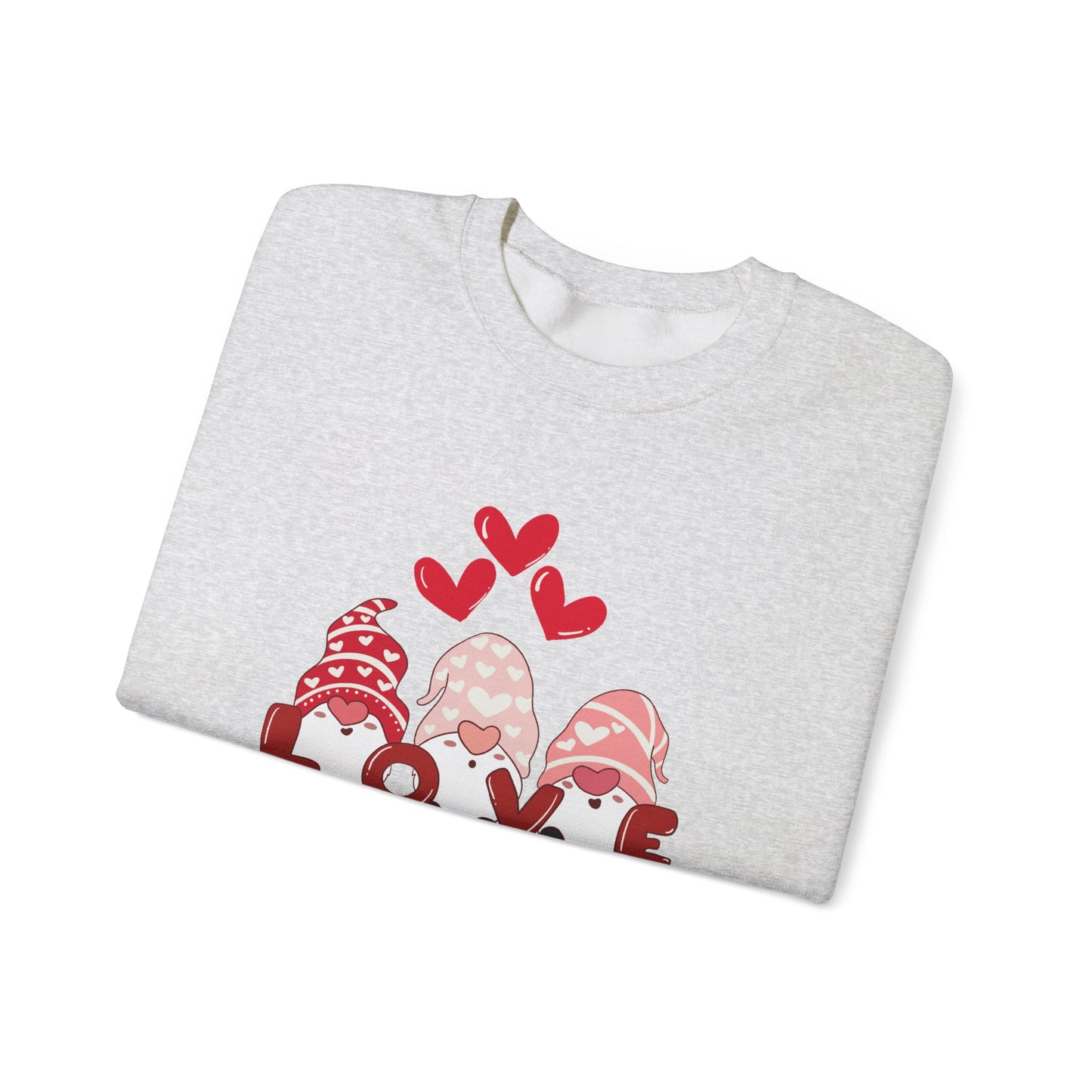 Gnomes, Love, Happy Valentine's Day - Unisex Heavy Blend™ Crewneck Sweatshirt - 11350