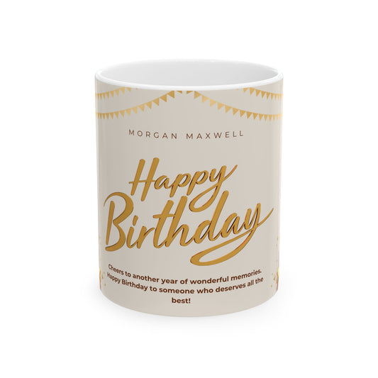 Happy Birthday Ceramic Mug, (11oz, 15oz) - 13983