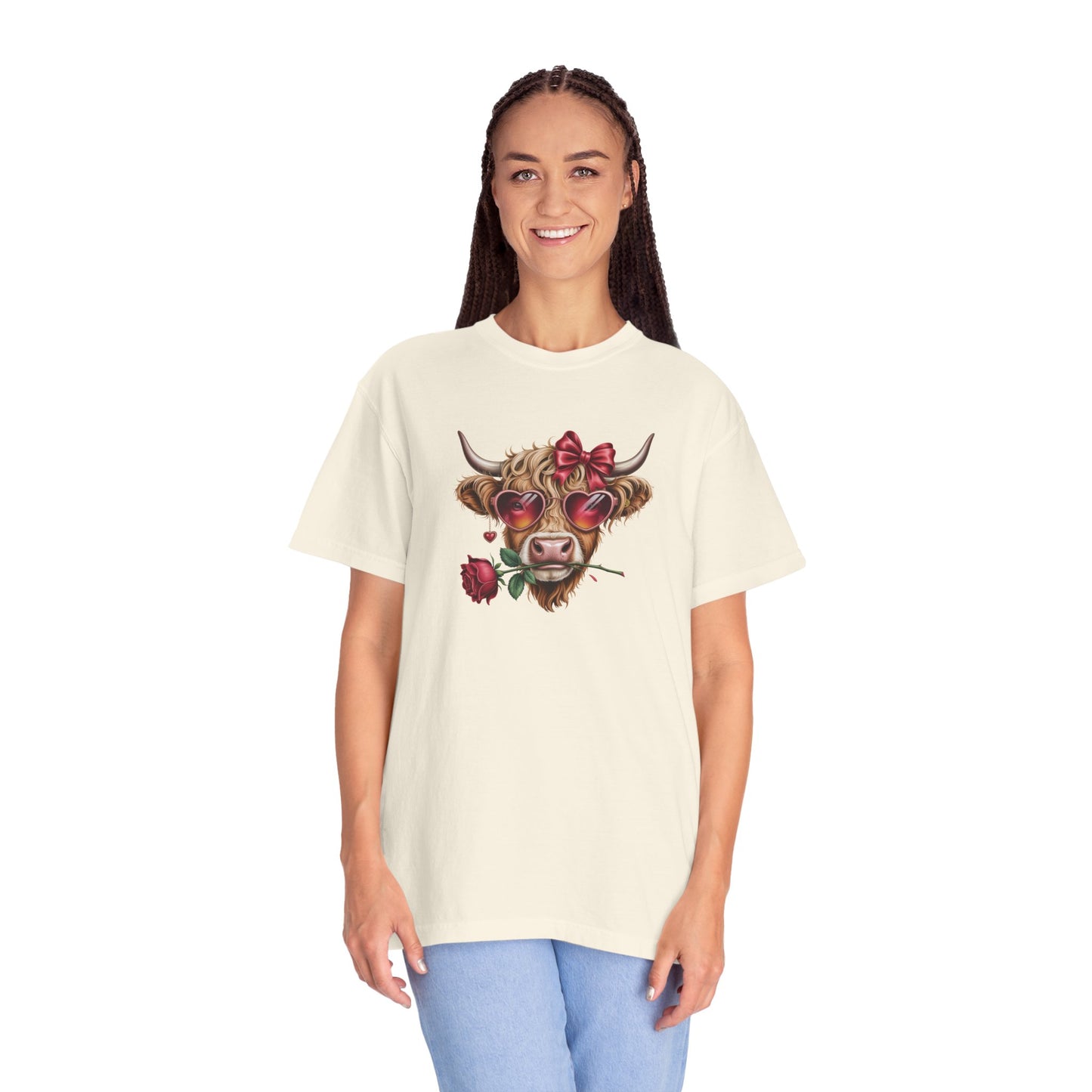 Love You Moo-re Valentine Graphic T-Shirt — Custom Placement & Size, Couple Gift - 14750