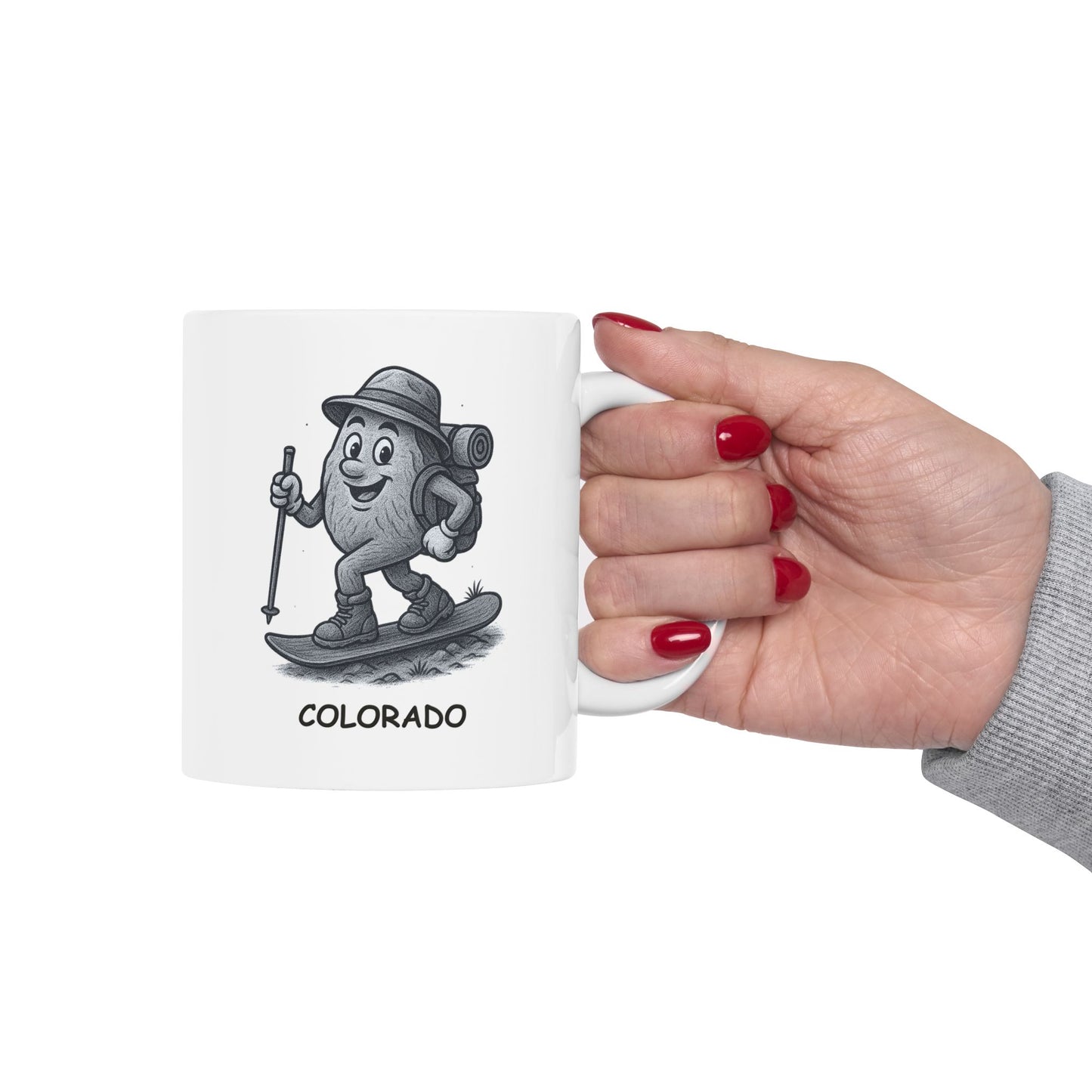 "In Colorado, we hike before breakfast and snowboard after lunch." Ceramic Mug - 13424
