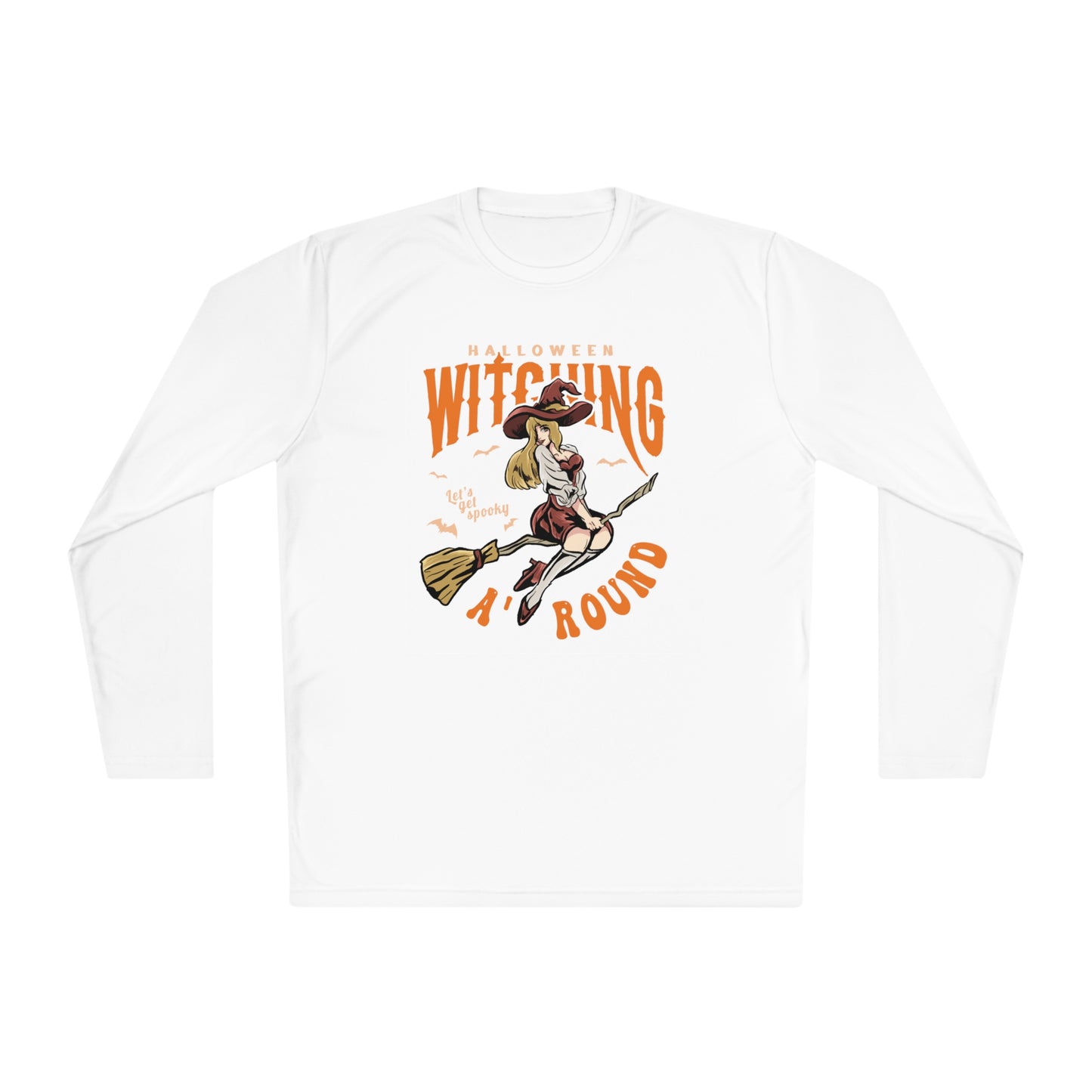 Halloween Witching, Let's Get Spooky Around - Unisex Lightweight Long Sleeve Tee