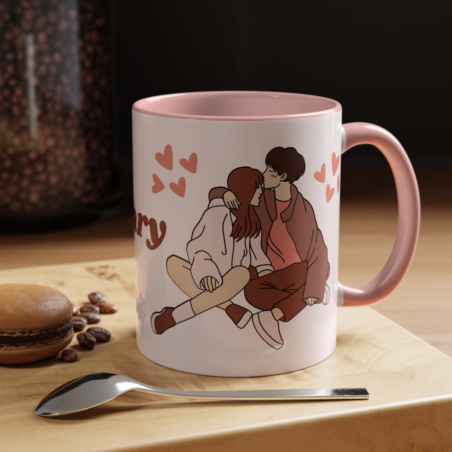 Happy Anniversary,  Details Customizable - Accent Coffee Mug (11, 15oz) - 11137