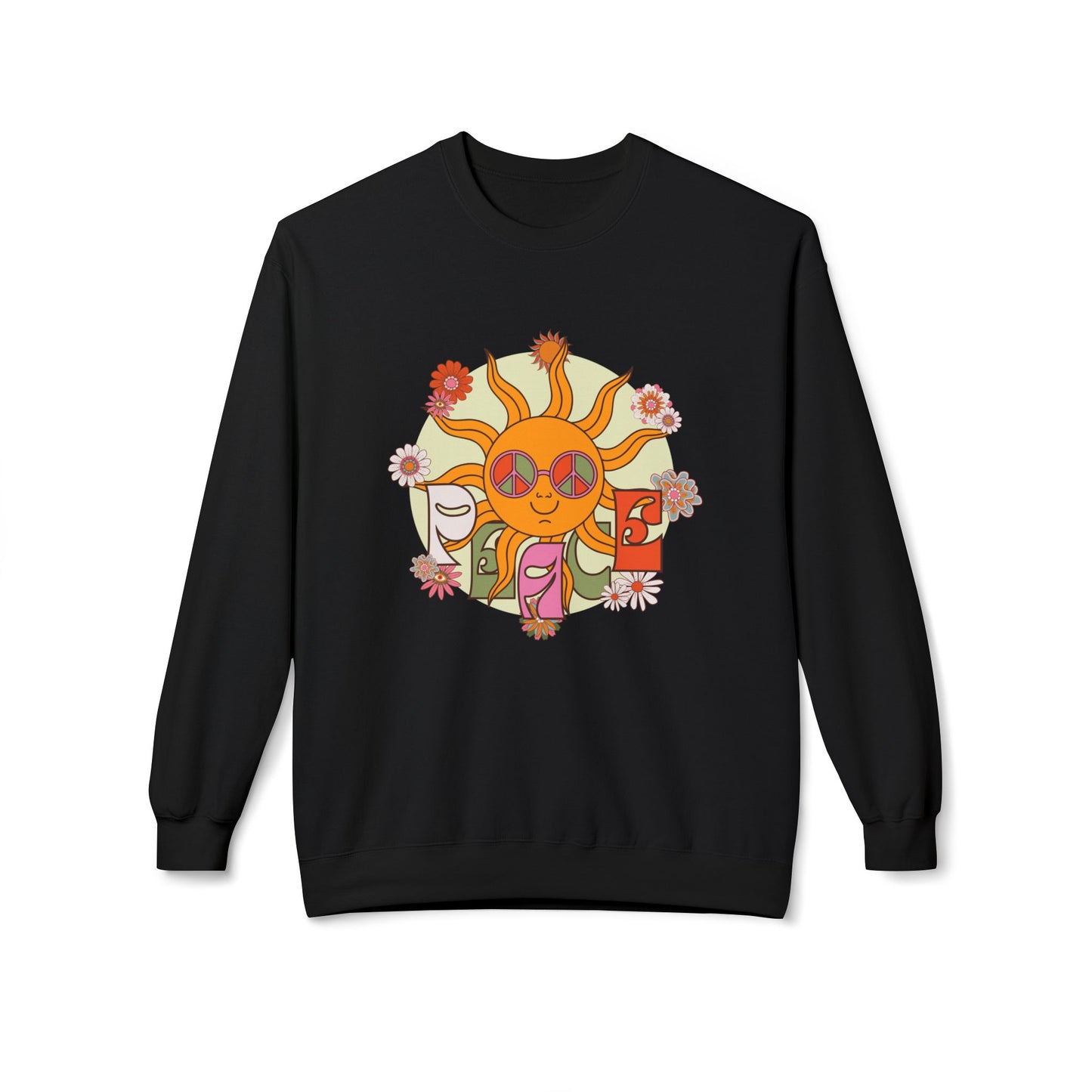 Summer, Peace - Unisex Midweight Softstyle Fleece Crewneck Sweatshirt - 11688