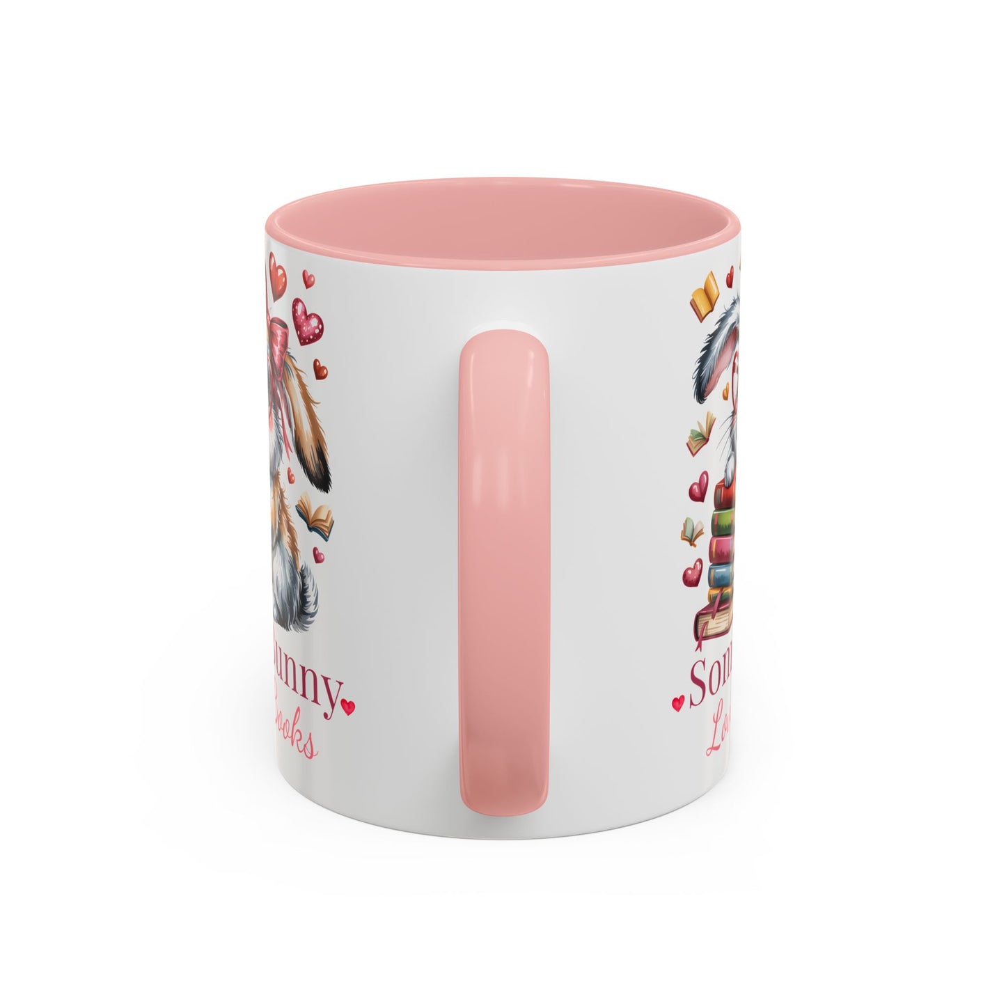 Some Bunny Loves Books Mug – Cute Book Lover Coffee Cup, Bunny Reading Gift for Teacher, Librarian or Reader (11oz / 15oz) - 14789