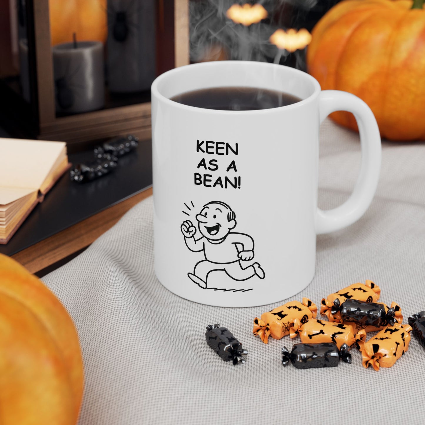 “Keen as a bean!” Ceramic Mug - 12881