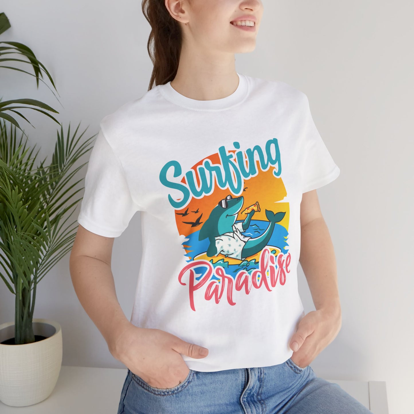 Surfing Paradise - Unisex Jersey Short Sleeve Tee - 13092