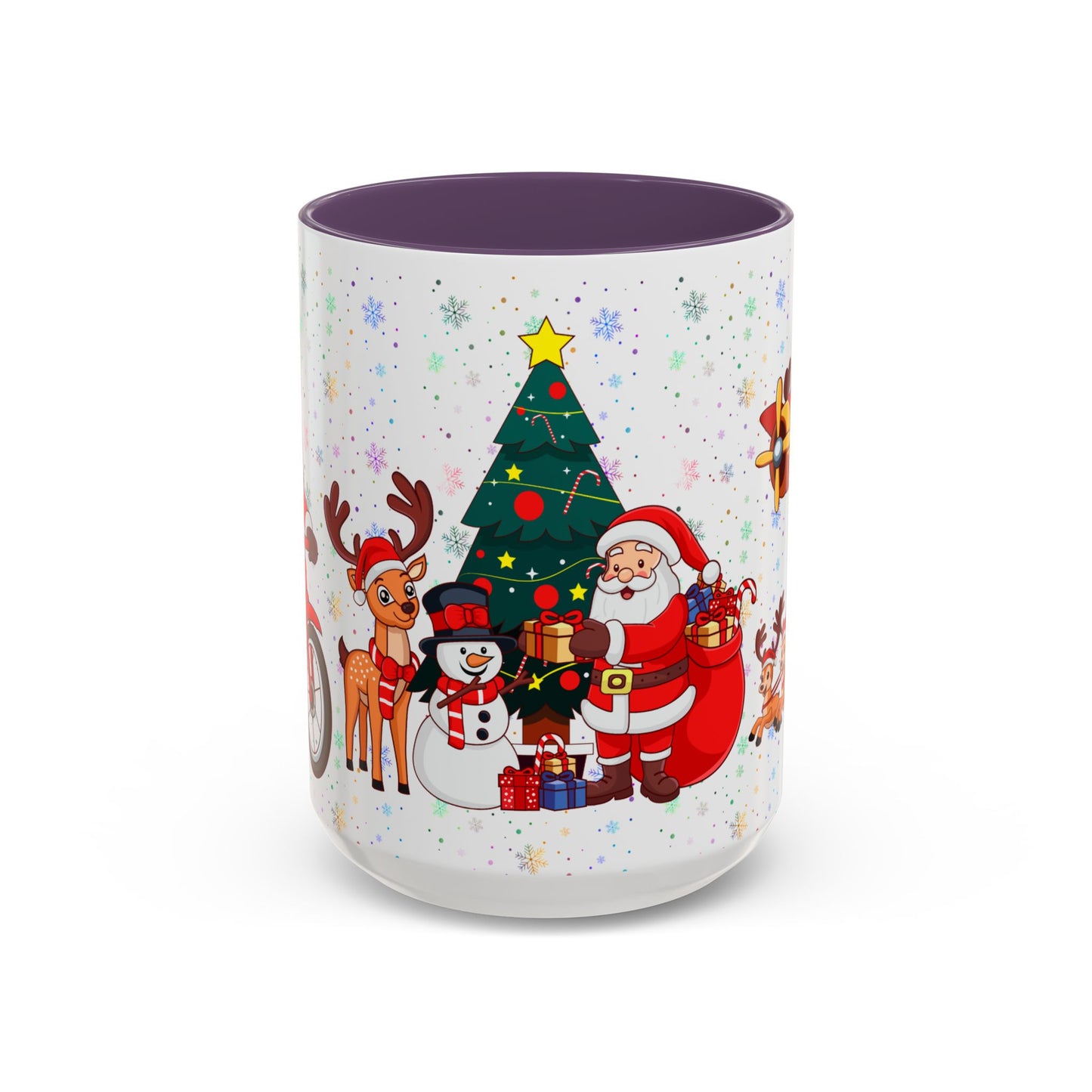 Christmas Party, Santa, Snowman & Reindeer - Accent Coffee Mug (11, 15oz) - 10429