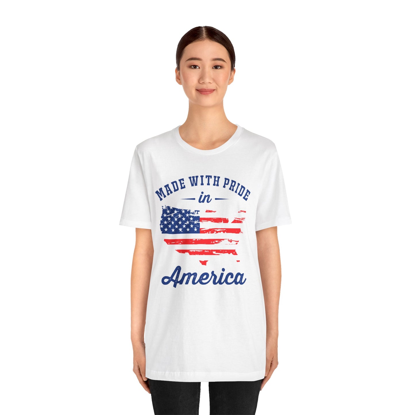 American Pride Unisex Tee, Patriotic Shirt, USA Pride Tee, Independence Day Apparel, Gift for Veterans, Summer Fashion - 13693