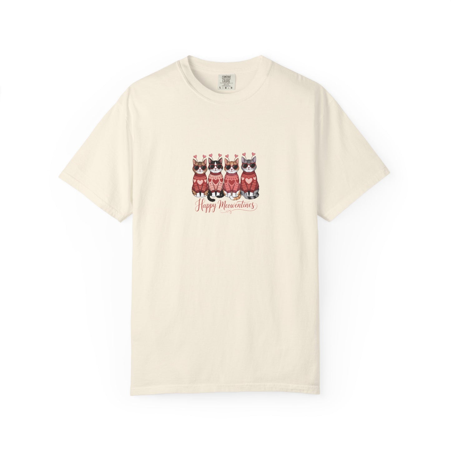 Happy Meowentine’s Cat T-Shirt – Valentine Gift for Cat Lovers - 14742