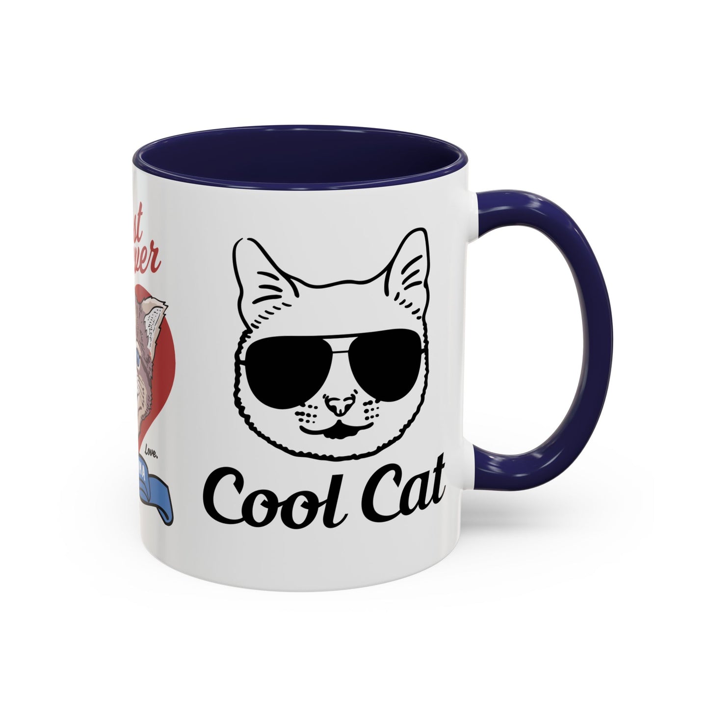 Best Ever Cat Mama - Accent Coffee Mug (11, 15oz)