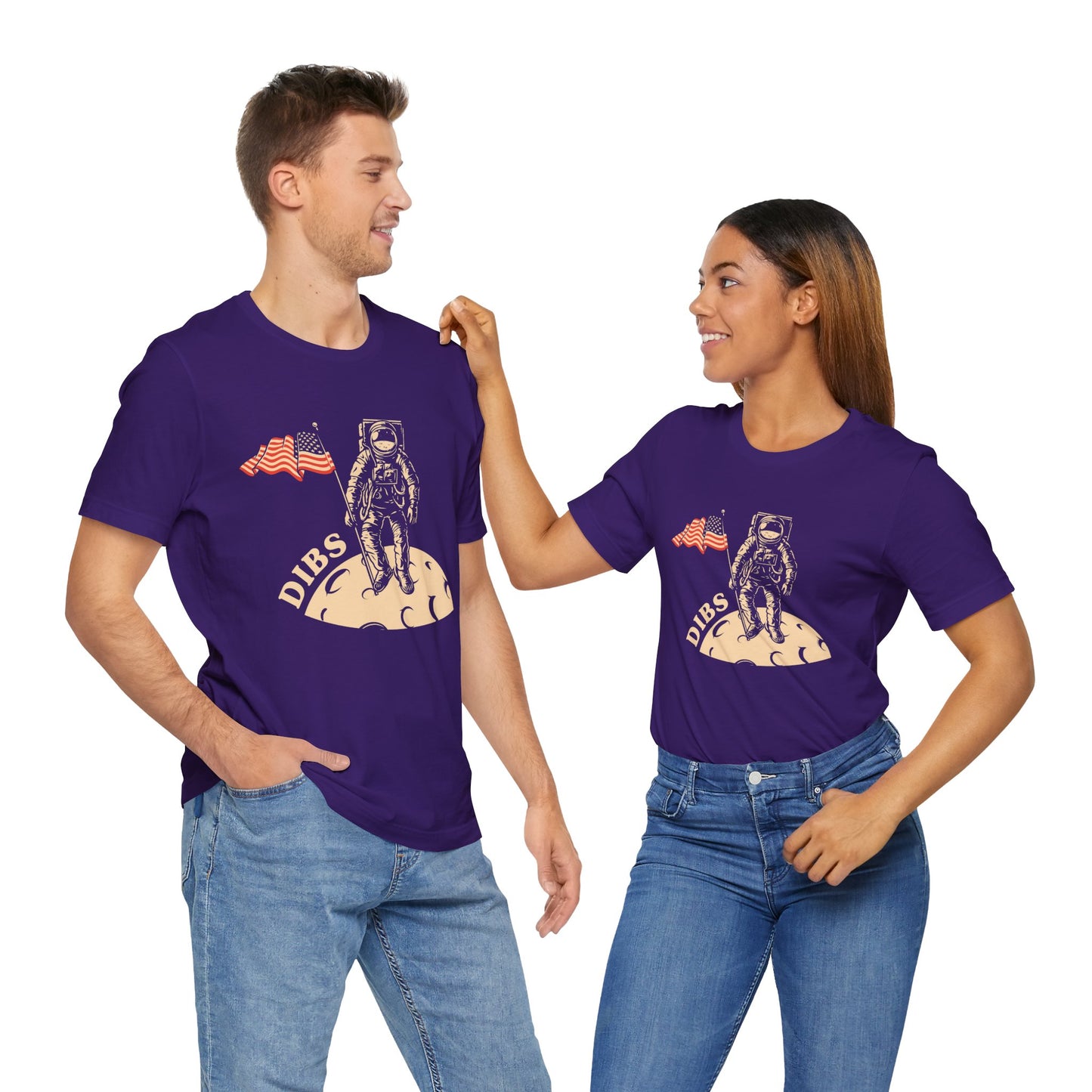 US, July 4th,  Astronaut Adventure Tee - DIBS on the Moon, Space Lover Shirt,  Unisex Astronaut Tee - 13737