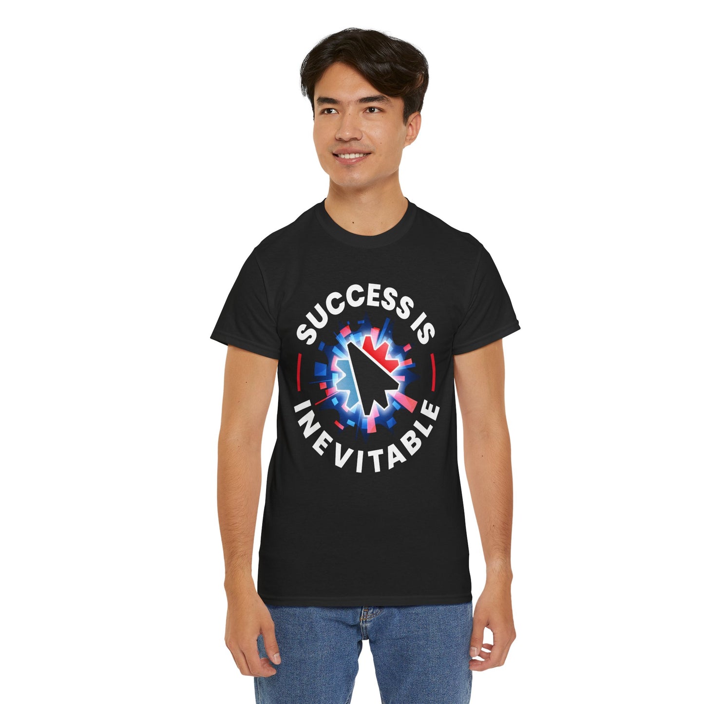 Success Is Inevitable T-Shirt – Motivational Graphic Tee with Cursor Design - 14884
