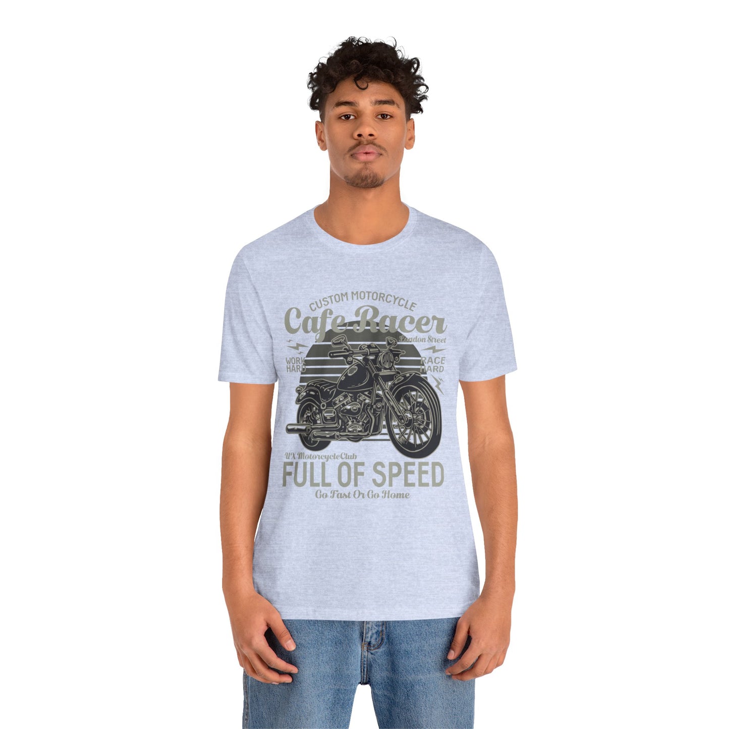 Custom Motorcycle, Cafe Racer - Unisex Jersey Short Sleeve Tee