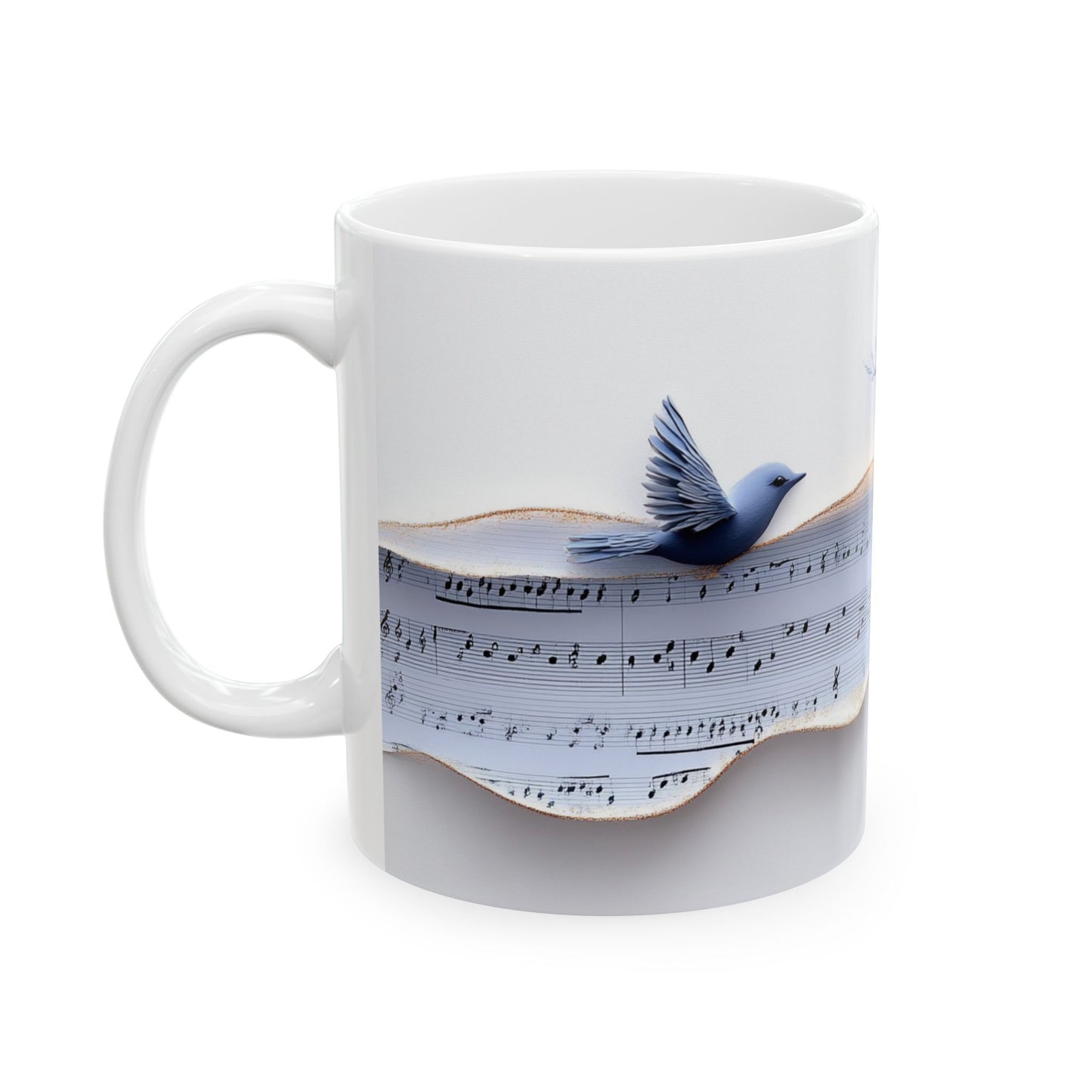 Beautiful Flowers & Bird, Vintage - Ceramic Mug, (11oz, 15oz) - 11482