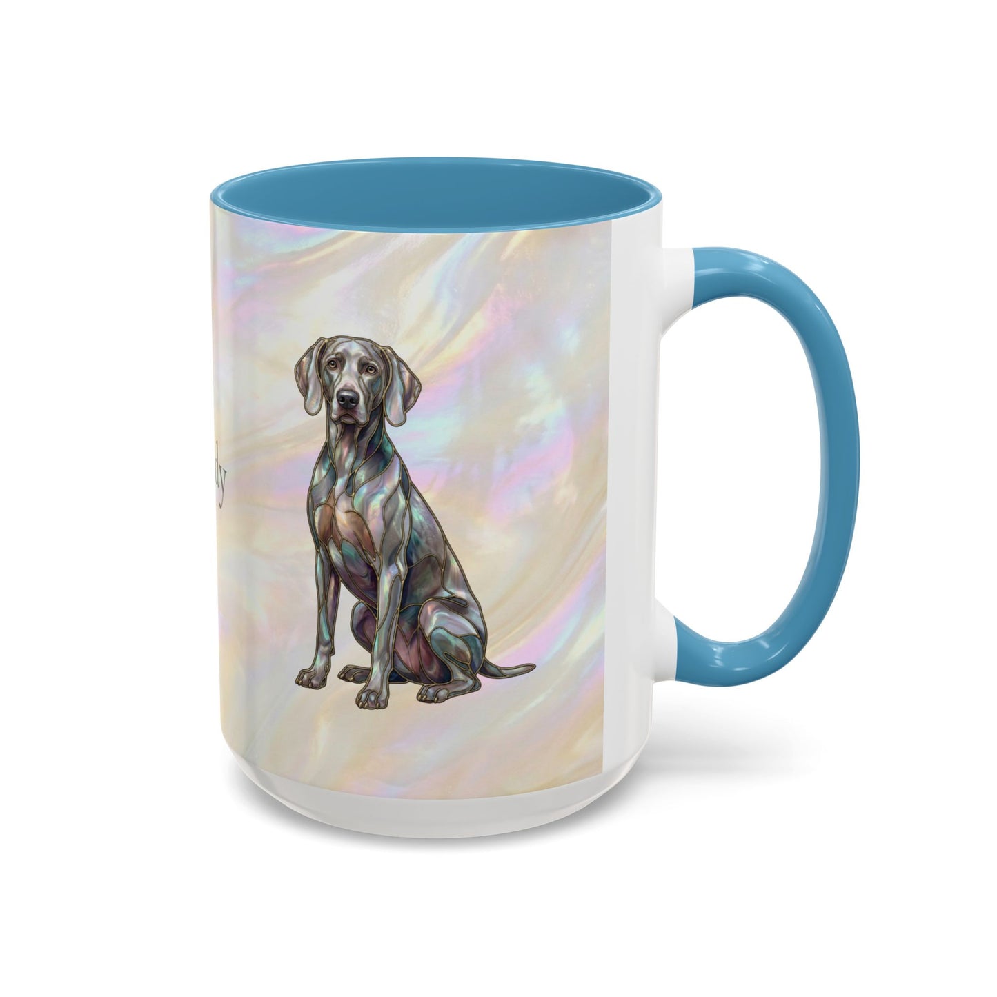 Weimaraner Accent Coffee Mug – Stained Glass Design 11/15oz - 14649