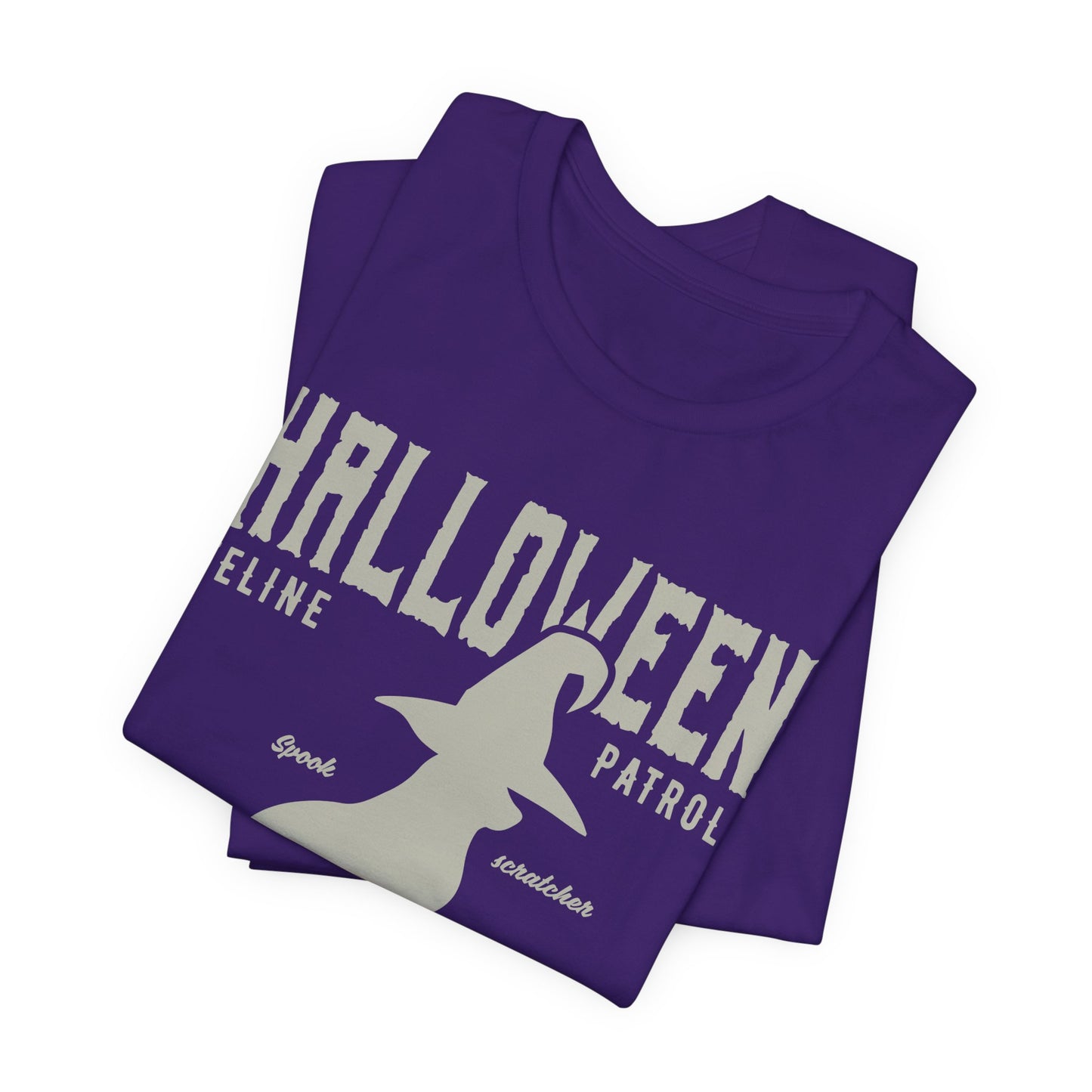 Halloween Feline Patrol, Spook Scratcher, Black Cats Unite  - Unisex Jersey Short Sleeve Tee - 12928