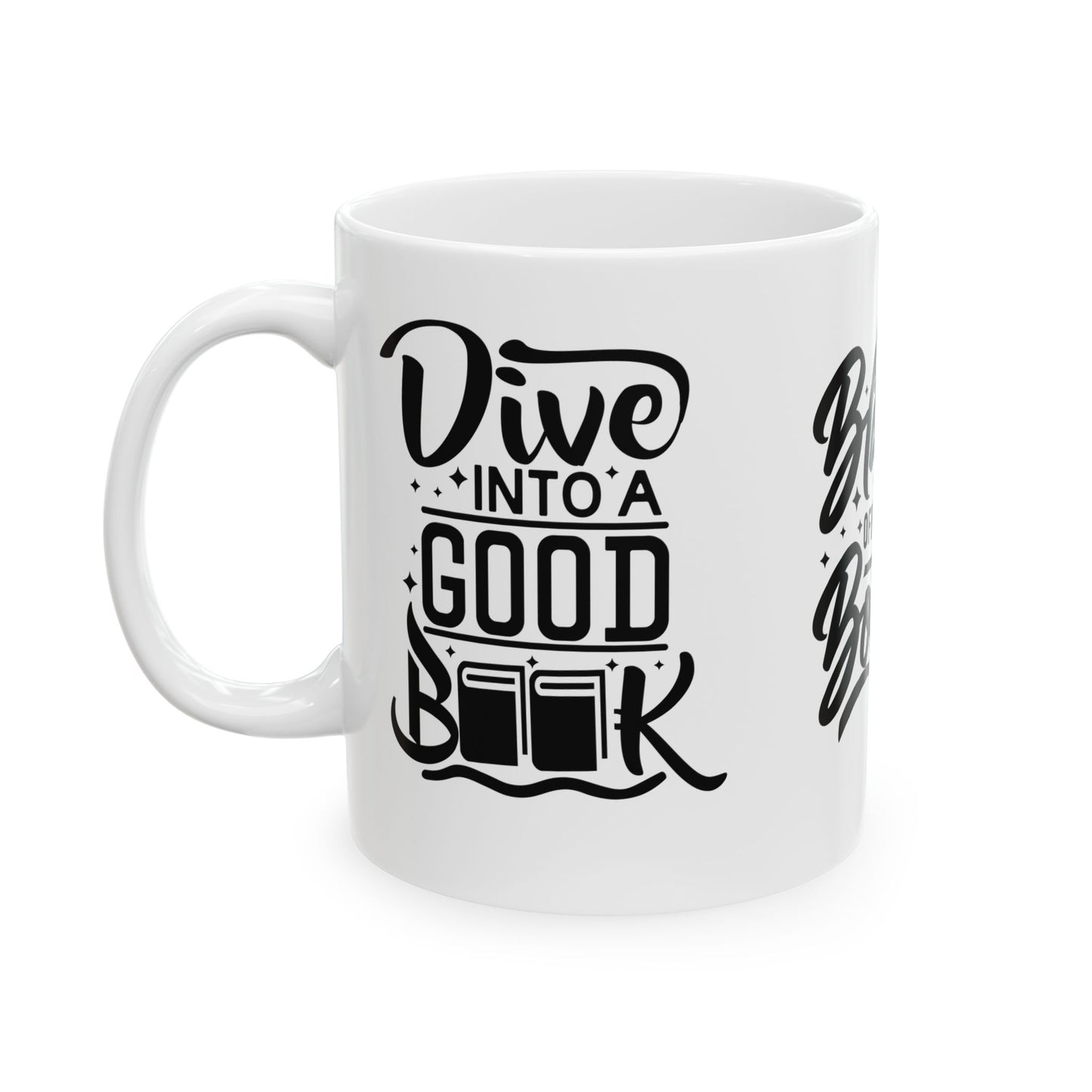 Blast Off With Books - Ceramic Mug, (11oz, 15oz) - 10688