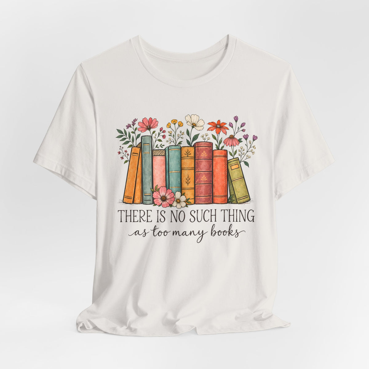 Book Lover T-Shirt,  Vintage Floral Bookshelf Tee - 14524