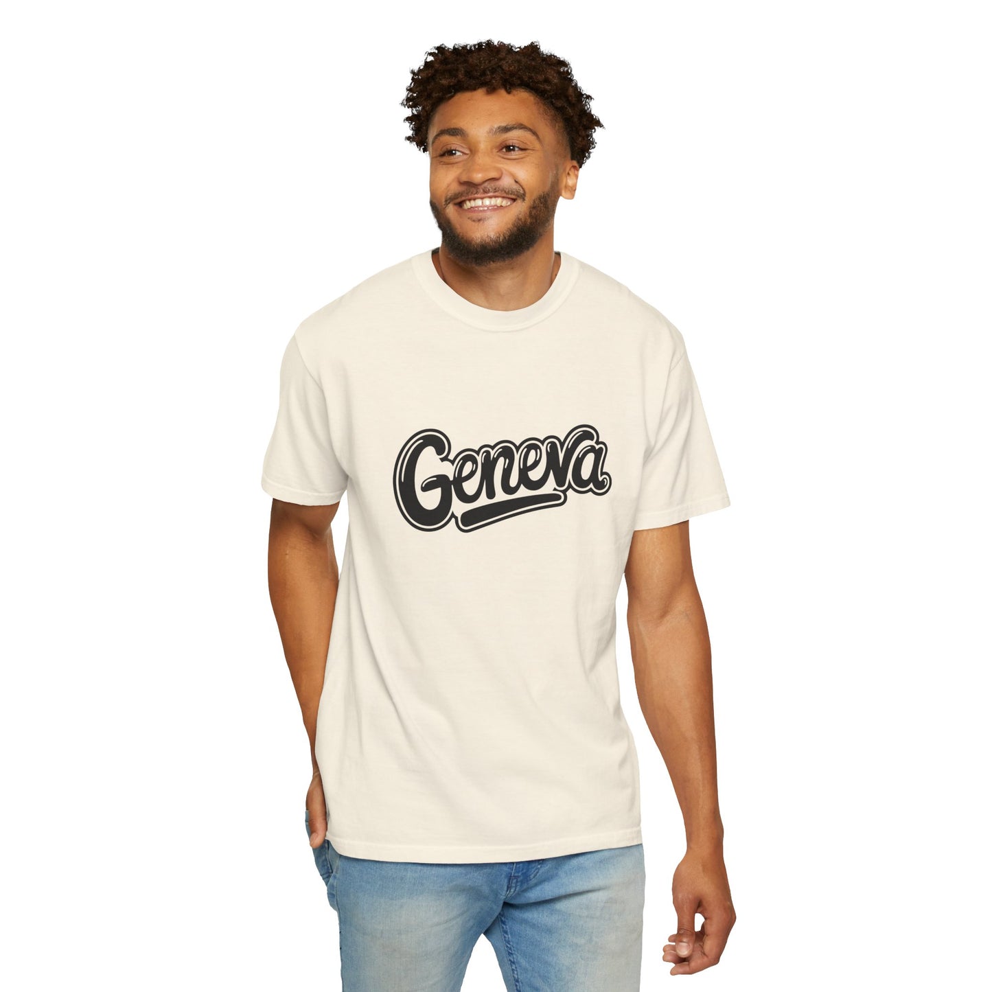 Geneva Unisex Garment-Dyed T-Shirt - Casual Comfort for Travel Lovers - 12261