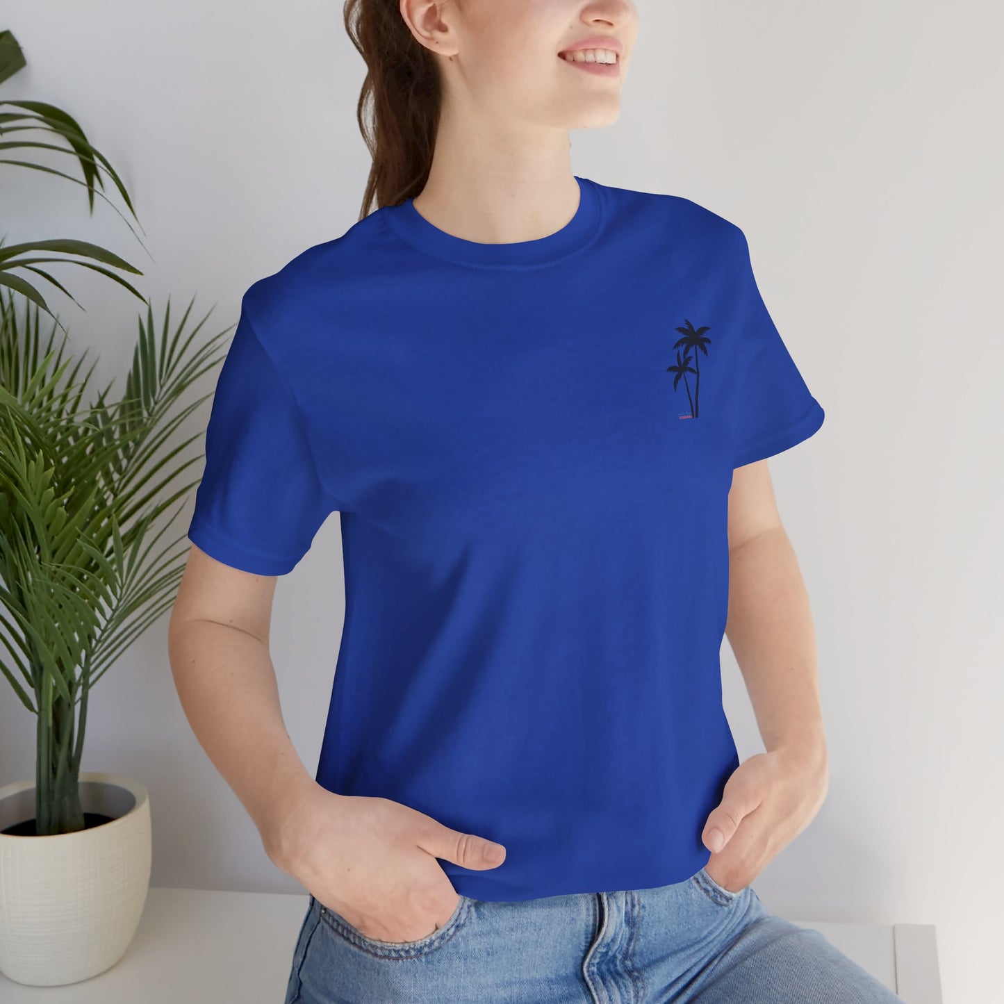 Summer, Palm Tree - Unisex Jersey Short Sleeve Tee